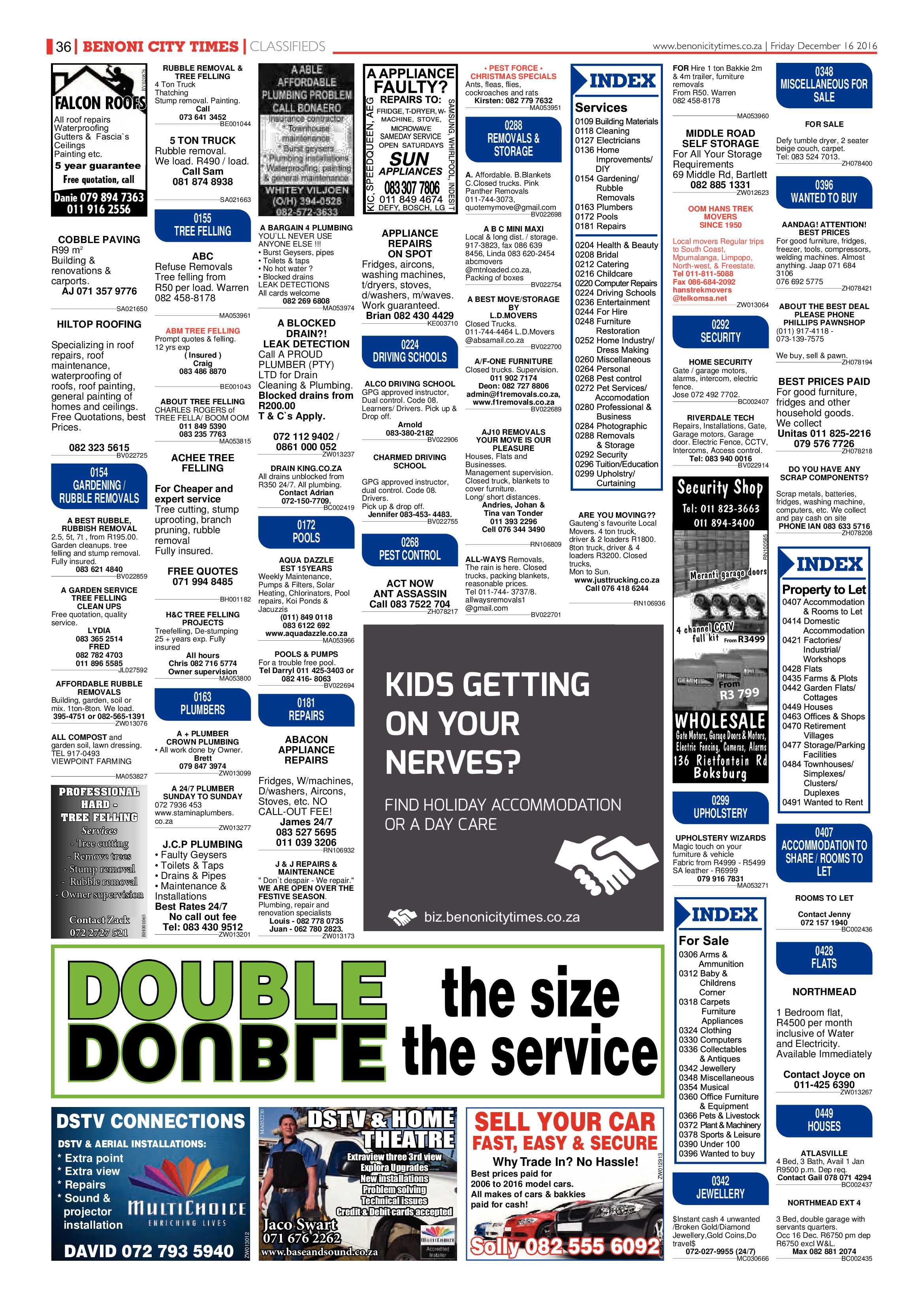 Benoni City Times 15 December page 36