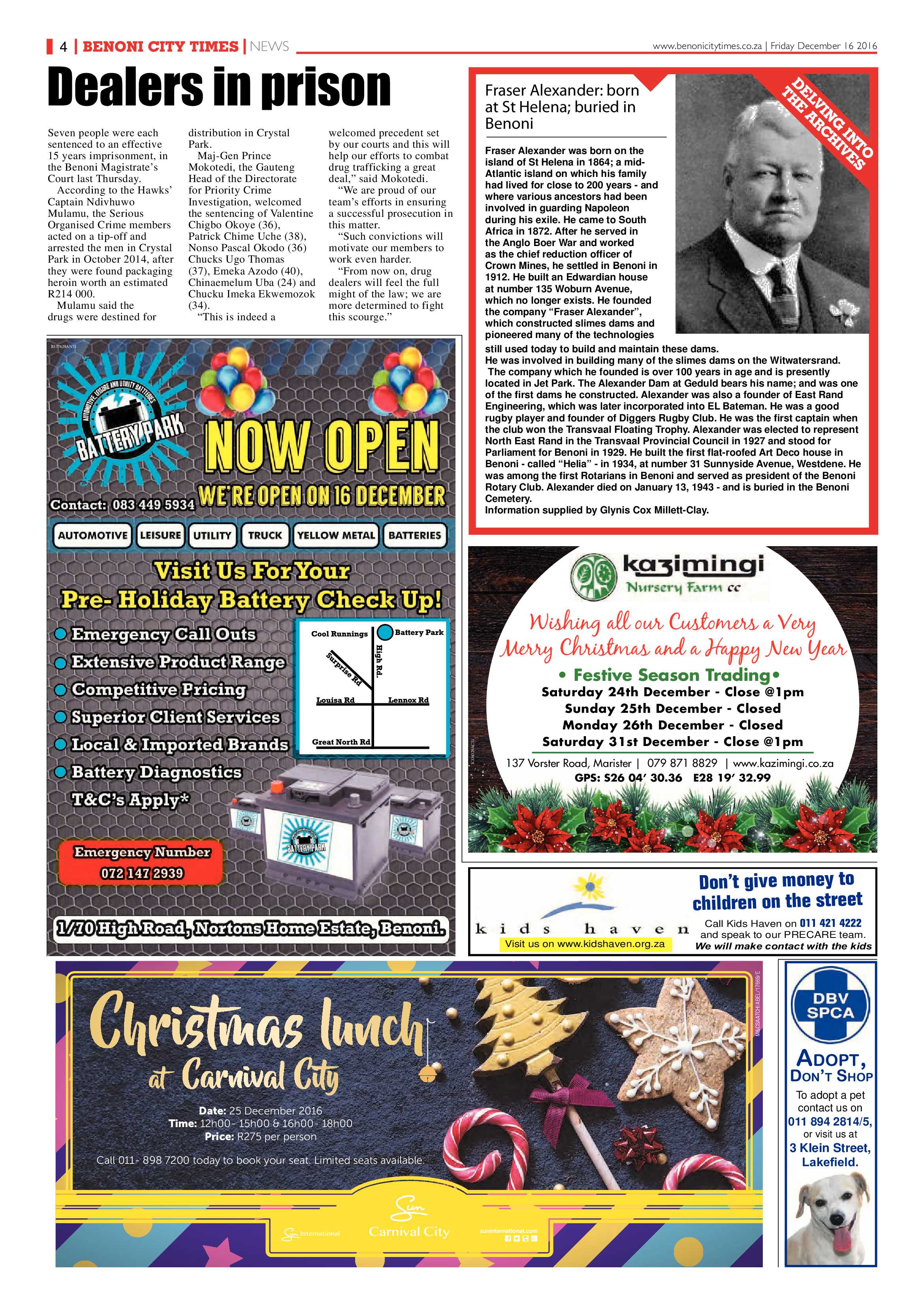 Benoni City Times 15 December page 4