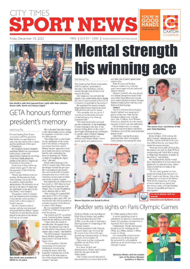 Benoni City Times 15 December 2023 page 16