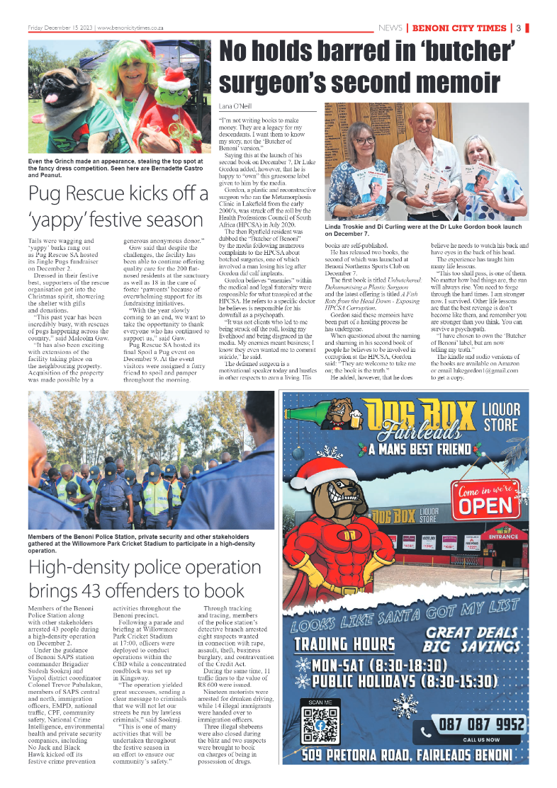 Benoni City Times 15 December 2023 page 3