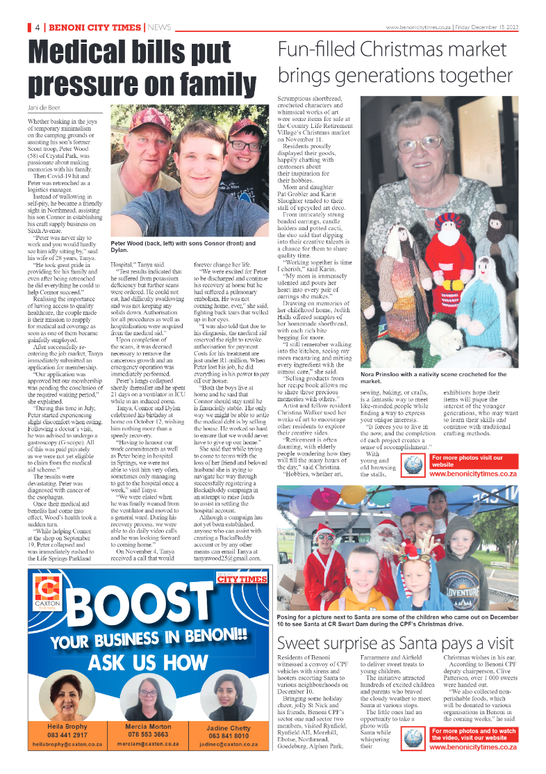 Benoni City Times 15 December 2023 page 4