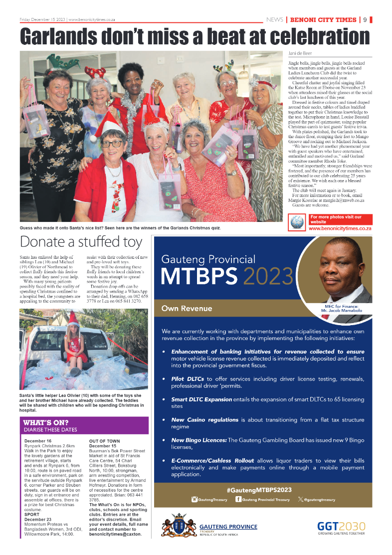 Benoni City Times 15 December 2023 page 9
