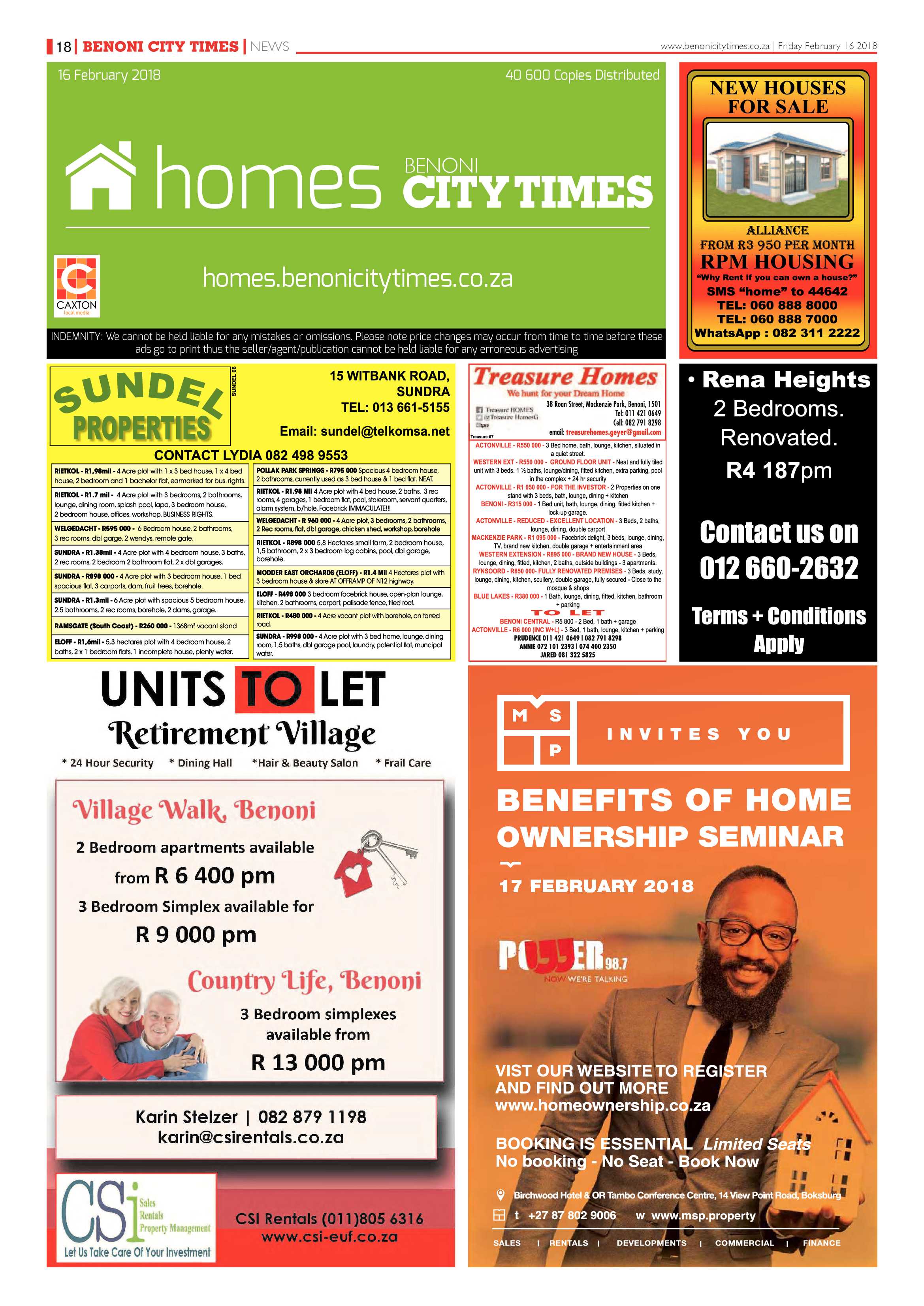 Benoni City Times 15 February 2018 page 18