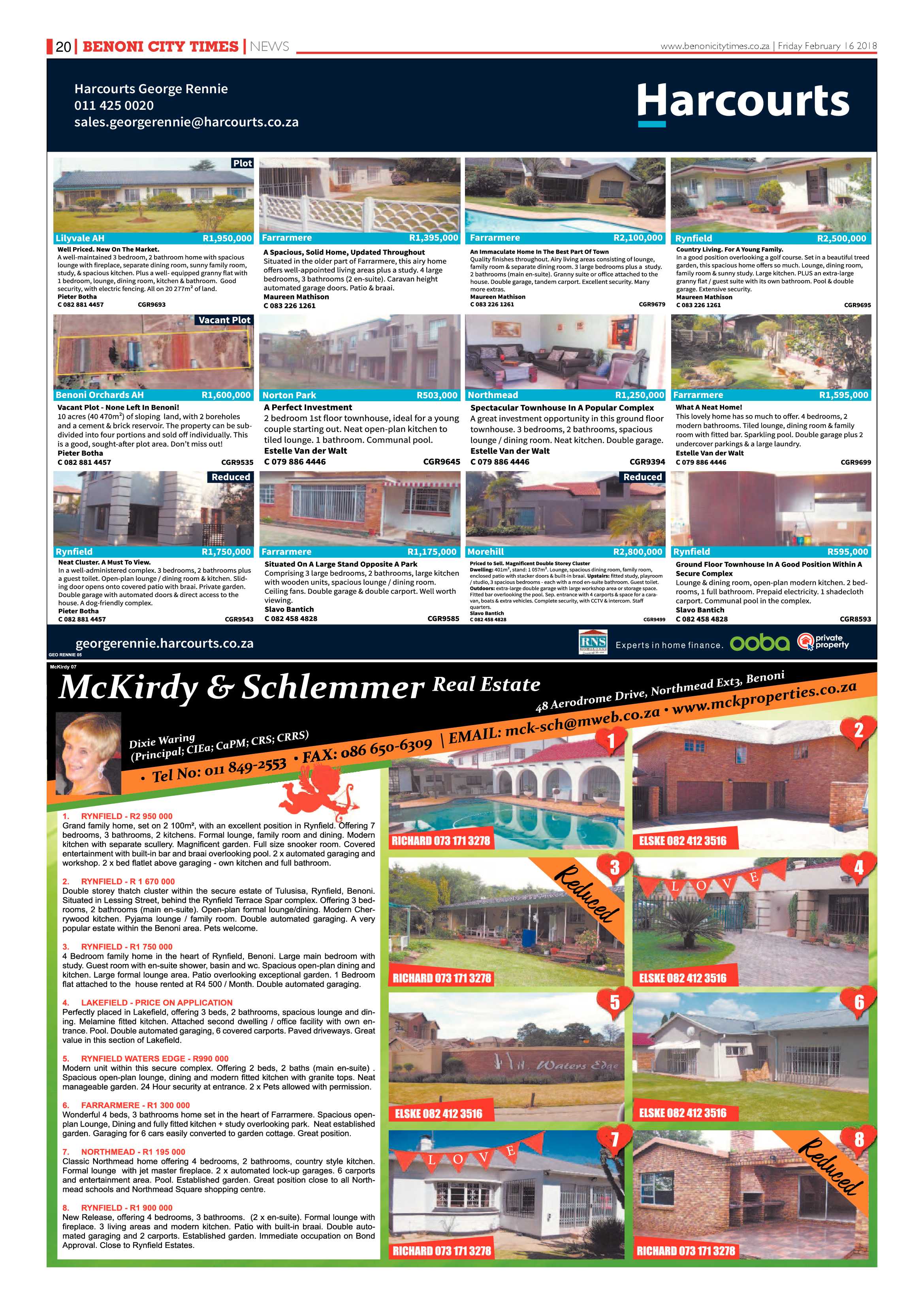 Benoni City Times 15 February 2018 page 20