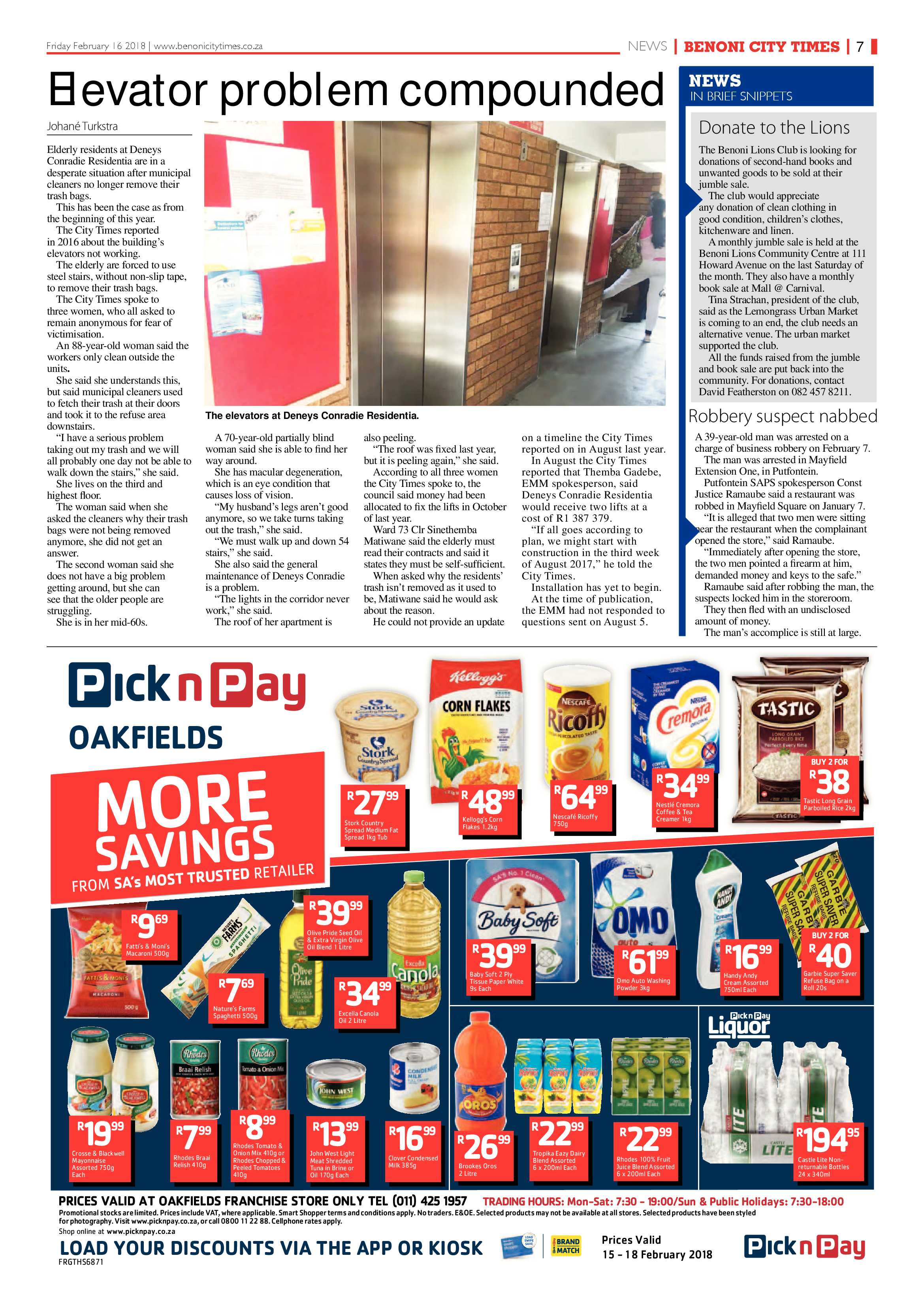 Benoni City Times 15 February 2018 page 7