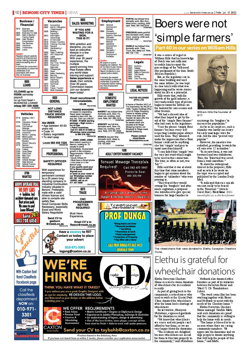 Benoni City Times 15 July 2022 page 10