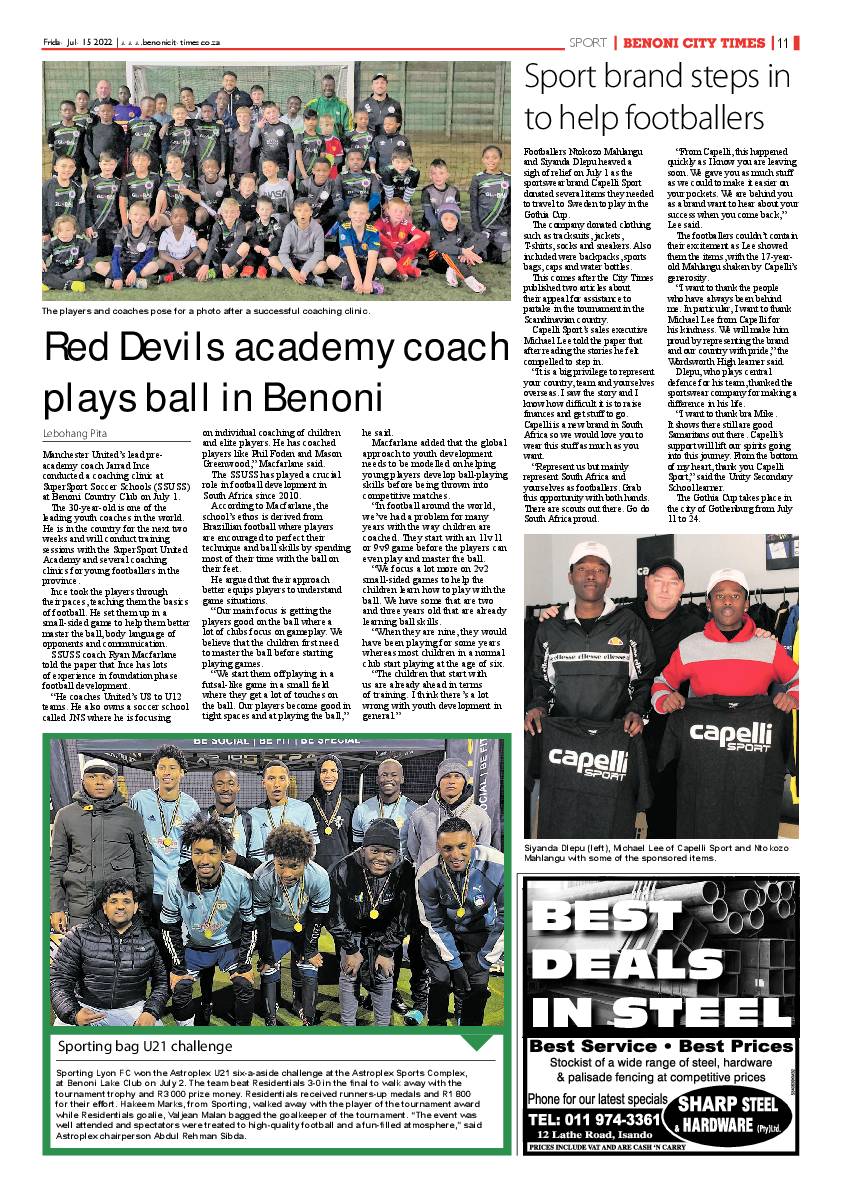 Benoni City Times 15 July 2022 page 11