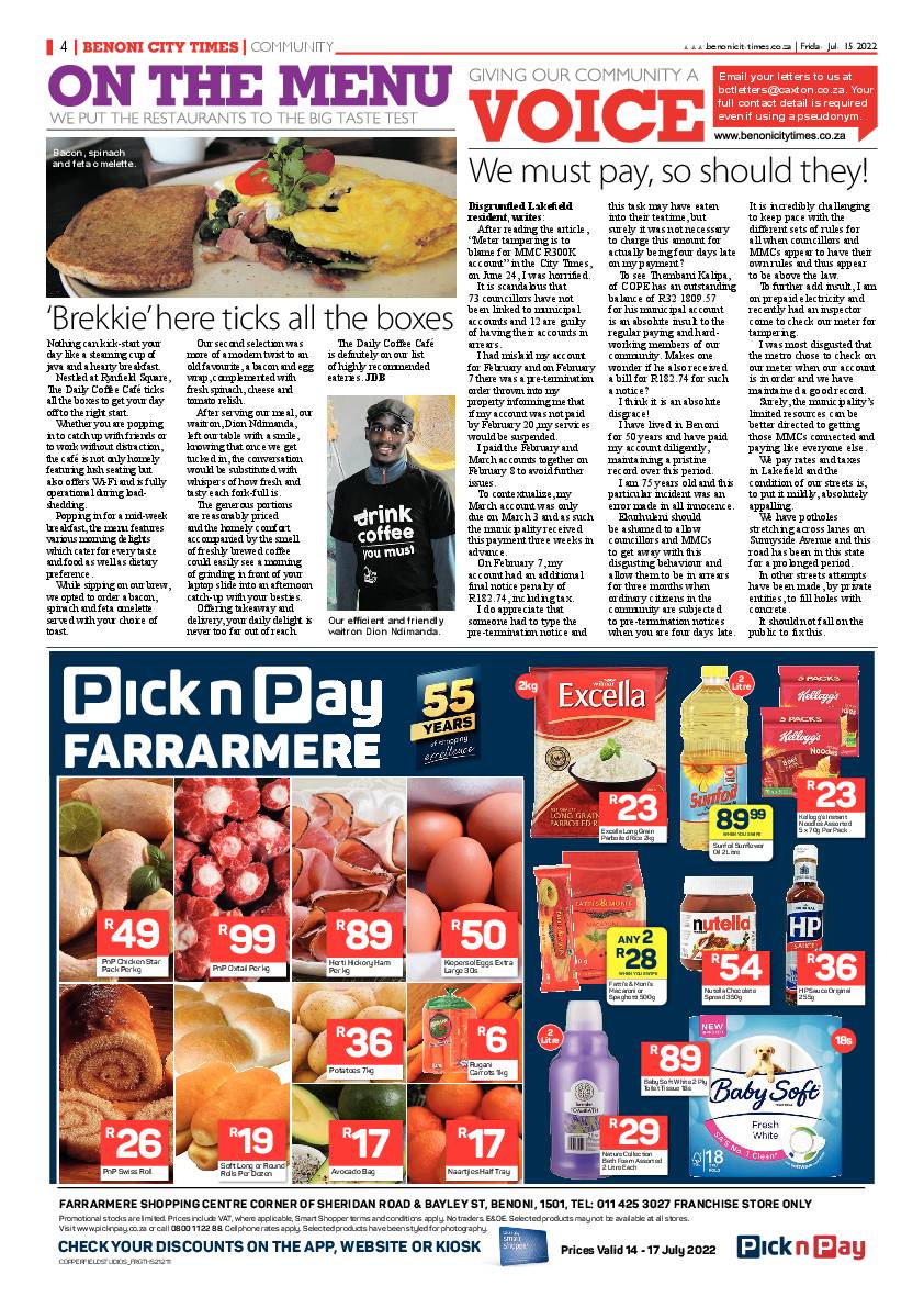 Benoni City Times 15 July 2022 page 4
