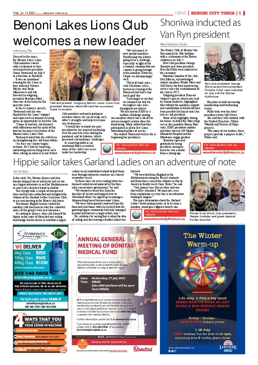 Benoni City Times 15 July 2022 page 5