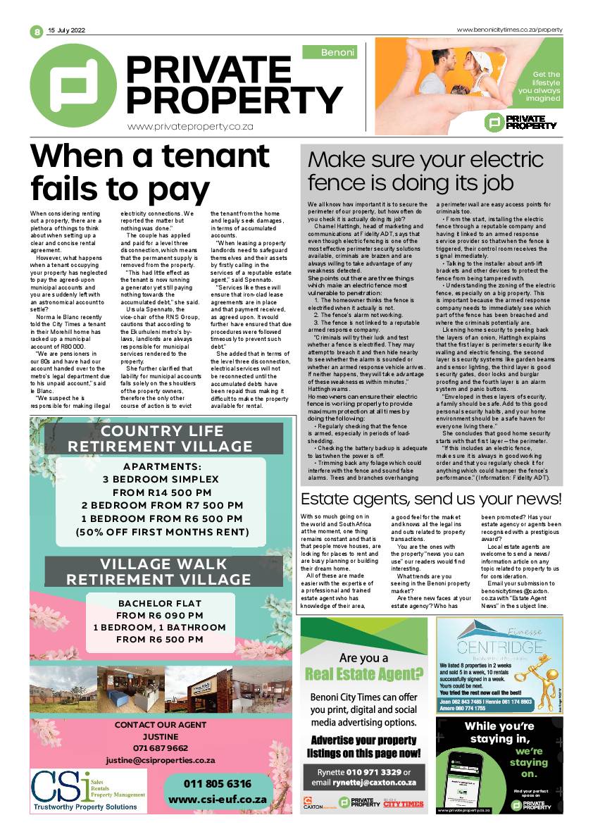 Benoni City Times 15 July 2022 page 8