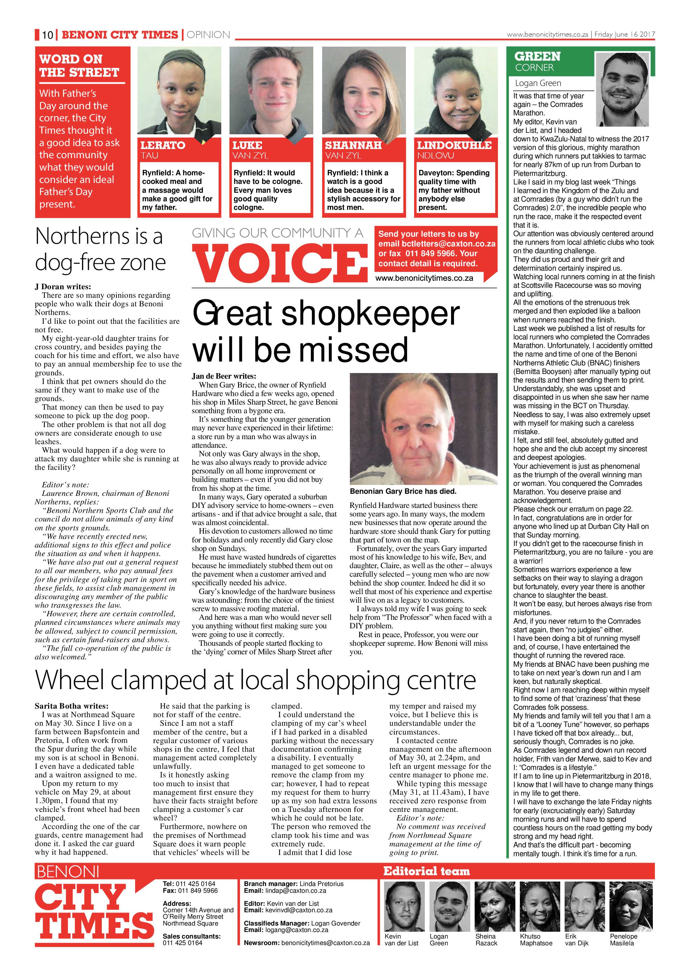 Benoni City Times 15 June 2017 page 10