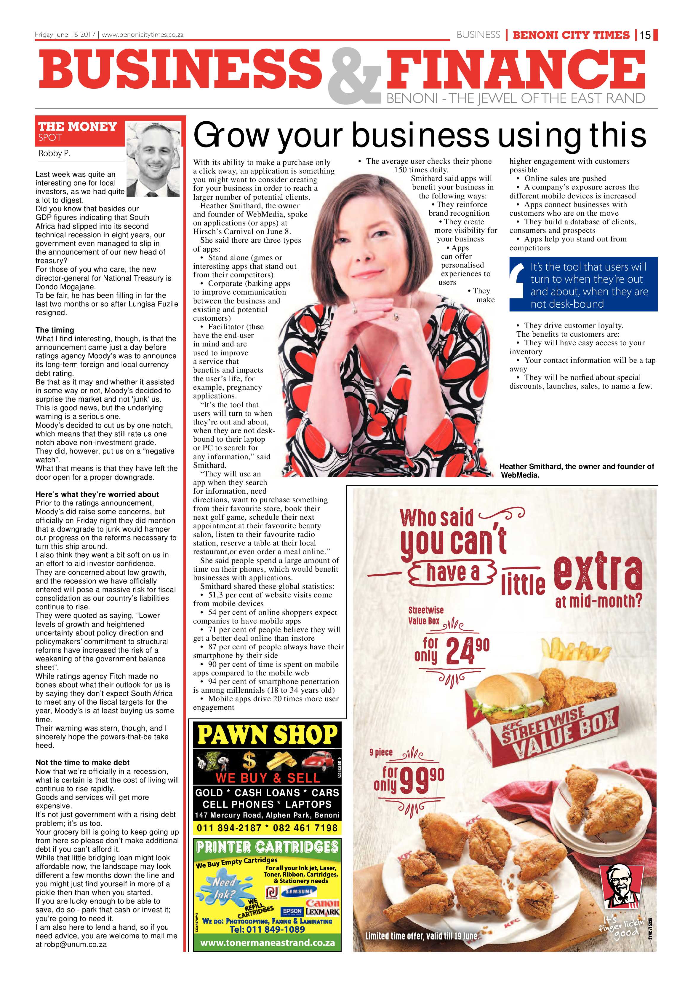 Benoni City Times 15 June 2017 page 15