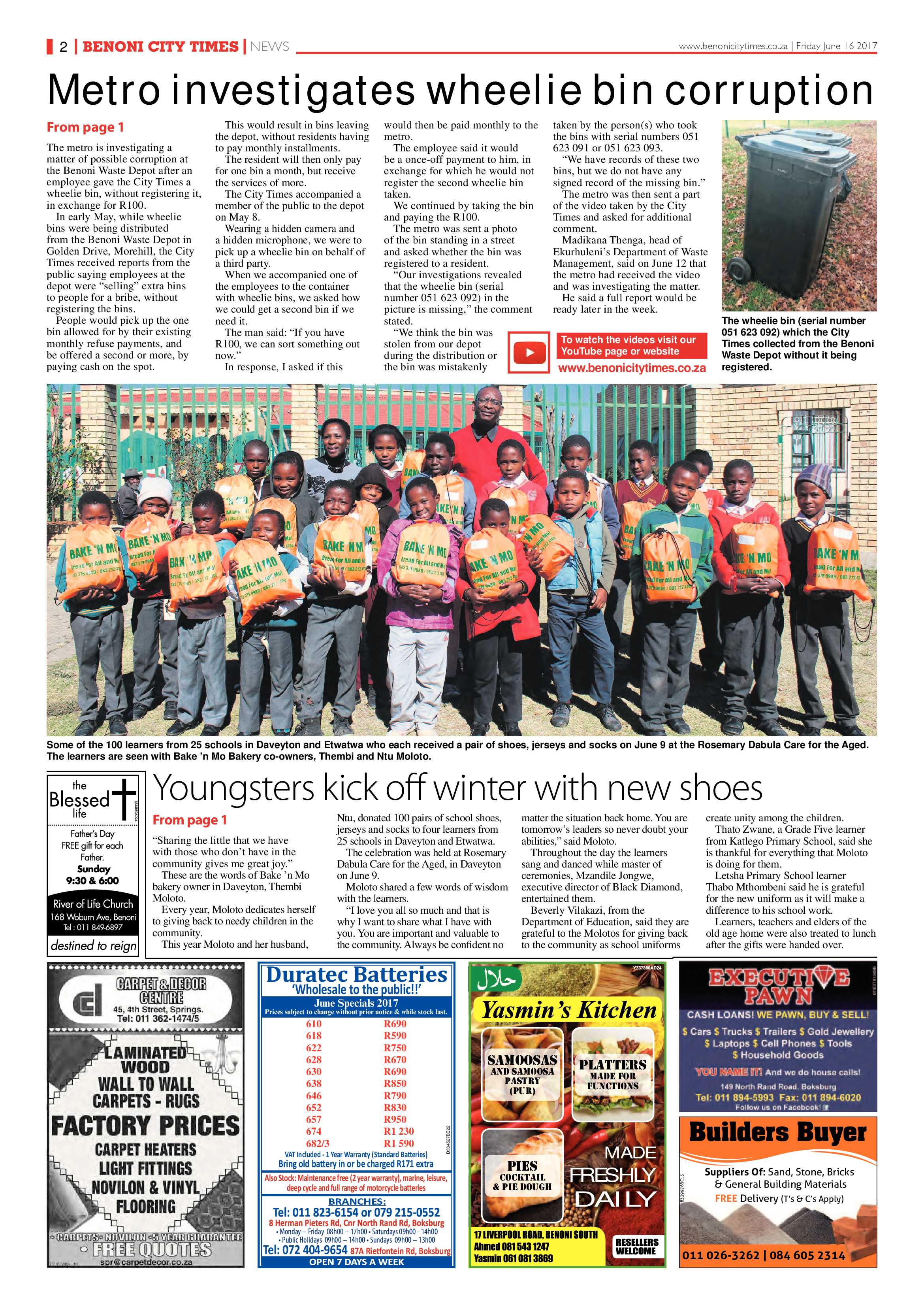 Benoni City Times 15 June 2017 page 2