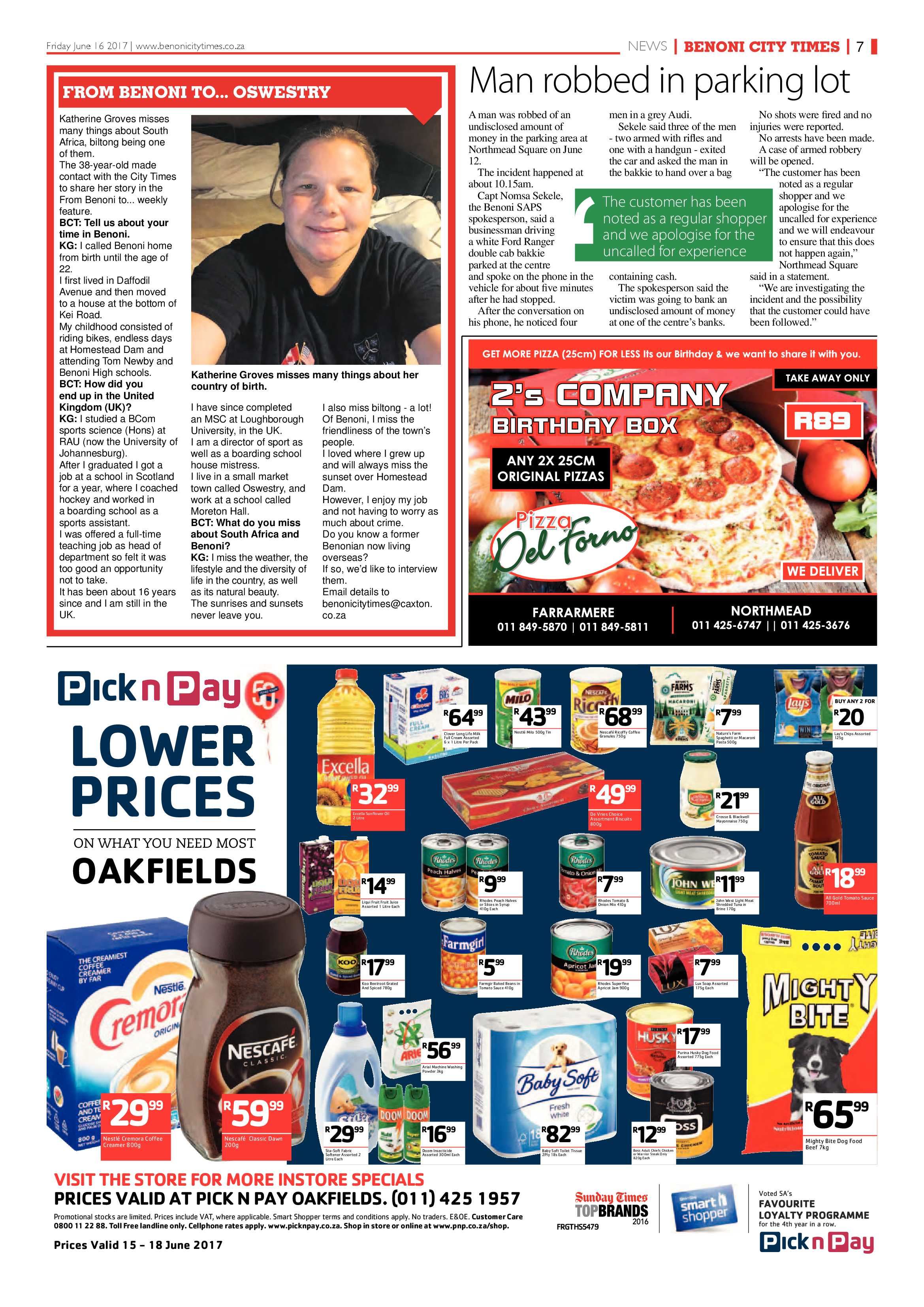 Benoni City Times 15 June 2017 page 7