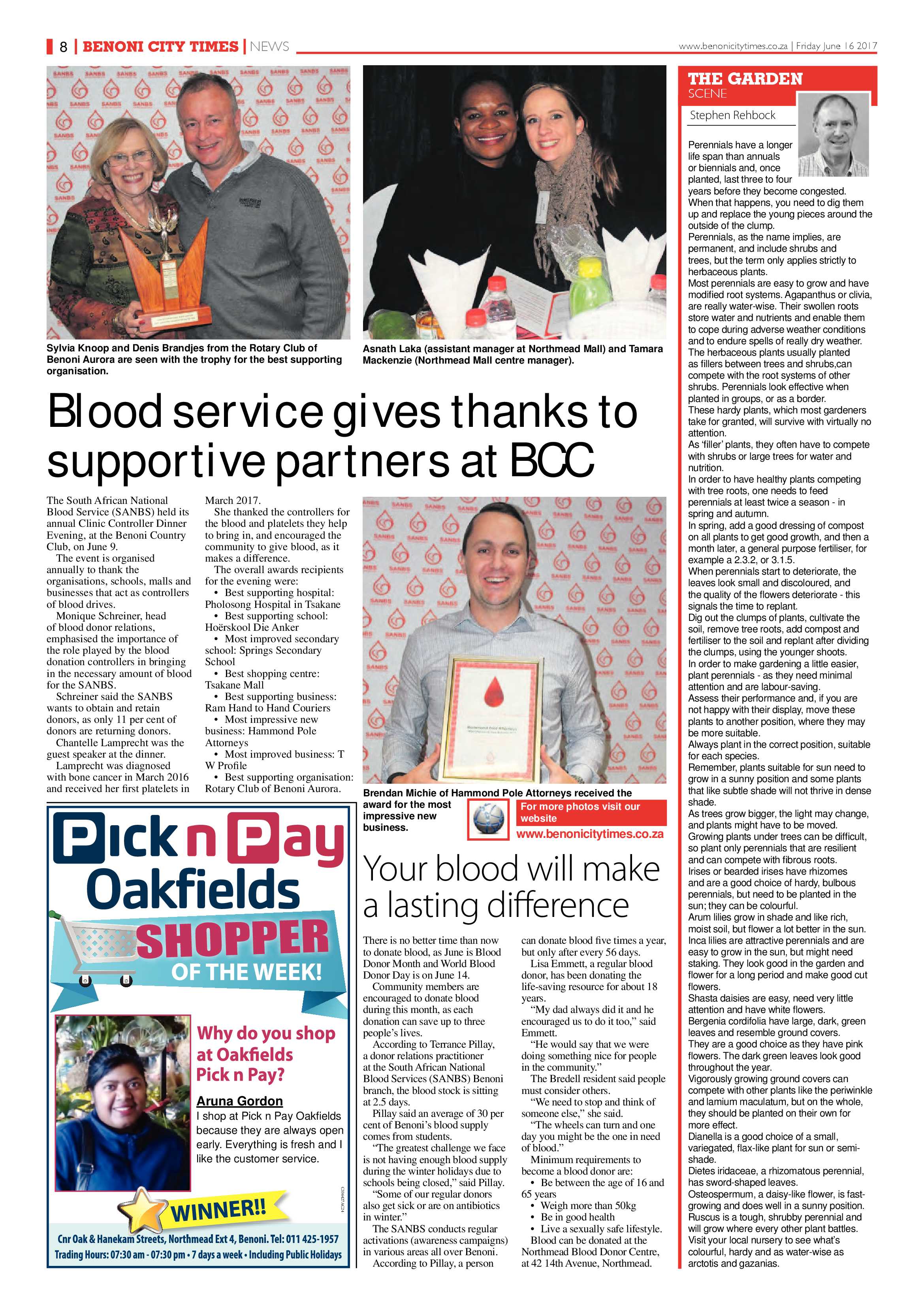 Benoni City Times 15 June 2017 page 8