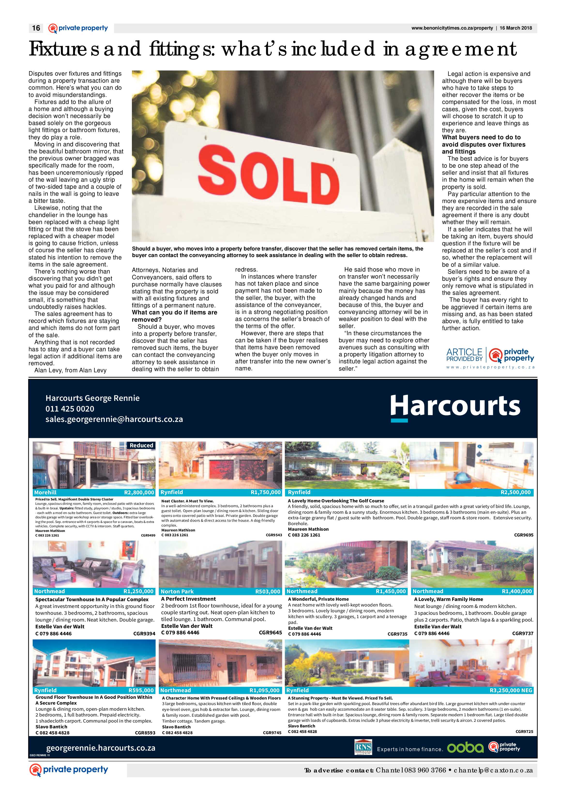 Benoni City Times 15 March 2018 page 16