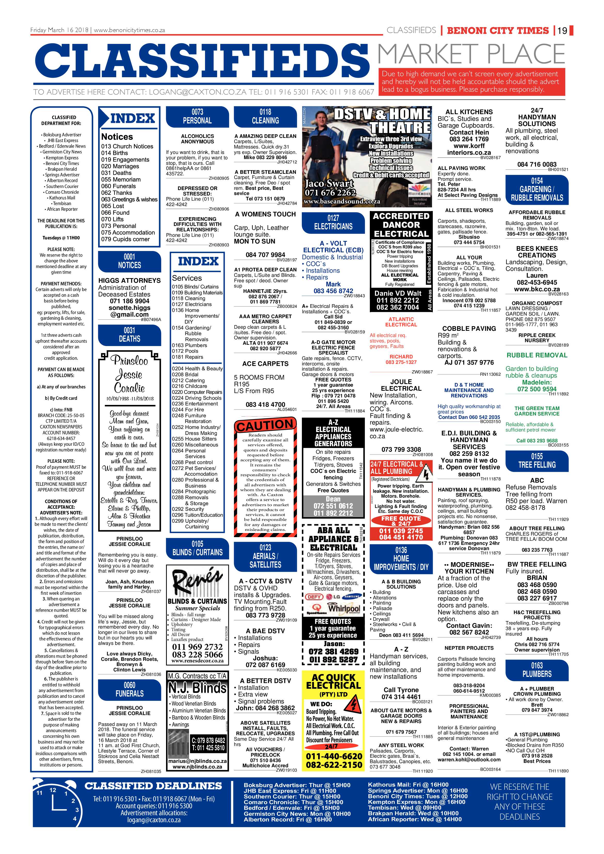 Benoni City Times 15 March 2018 page 19