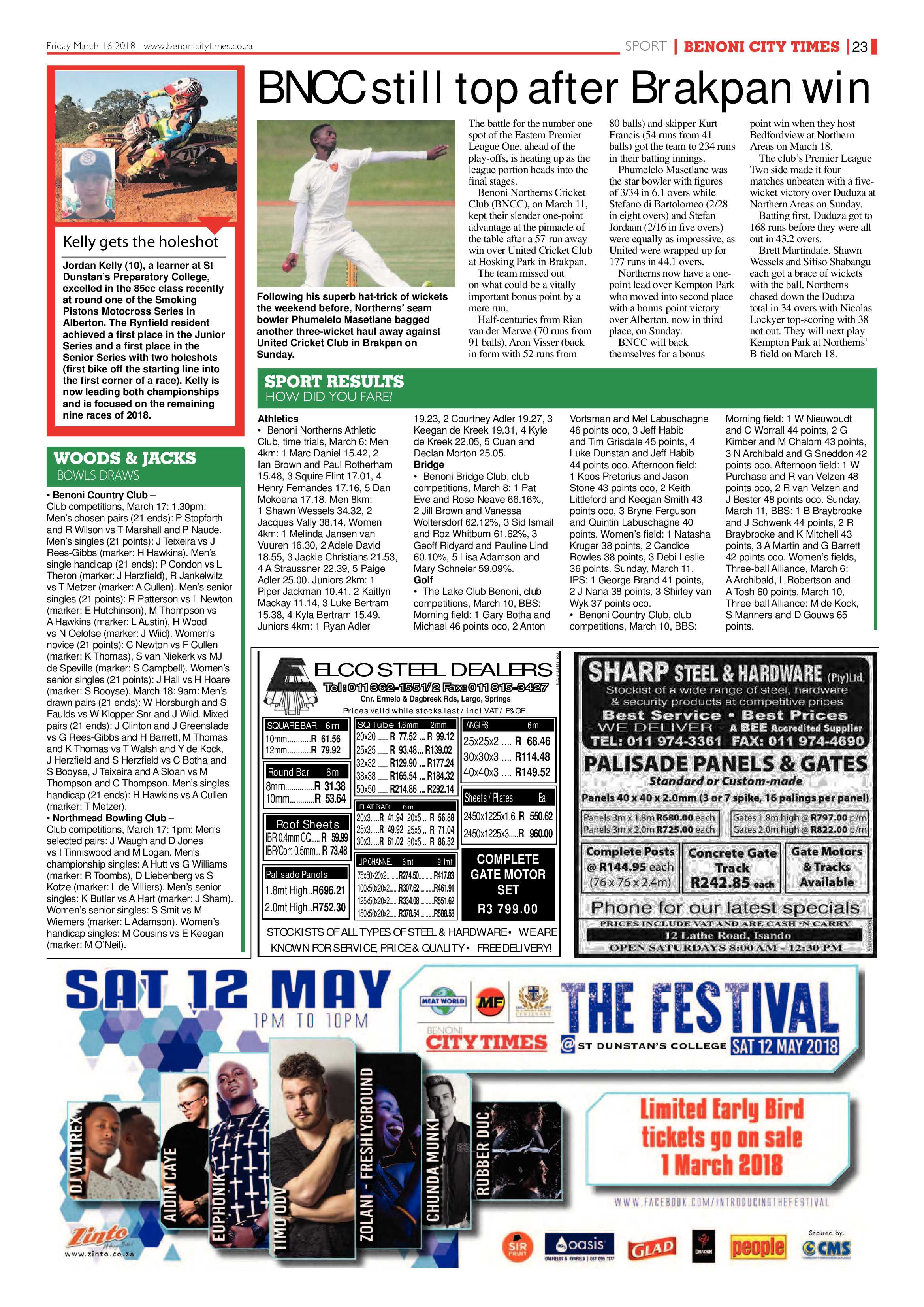 Benoni City Times 15 March 2018 page 23