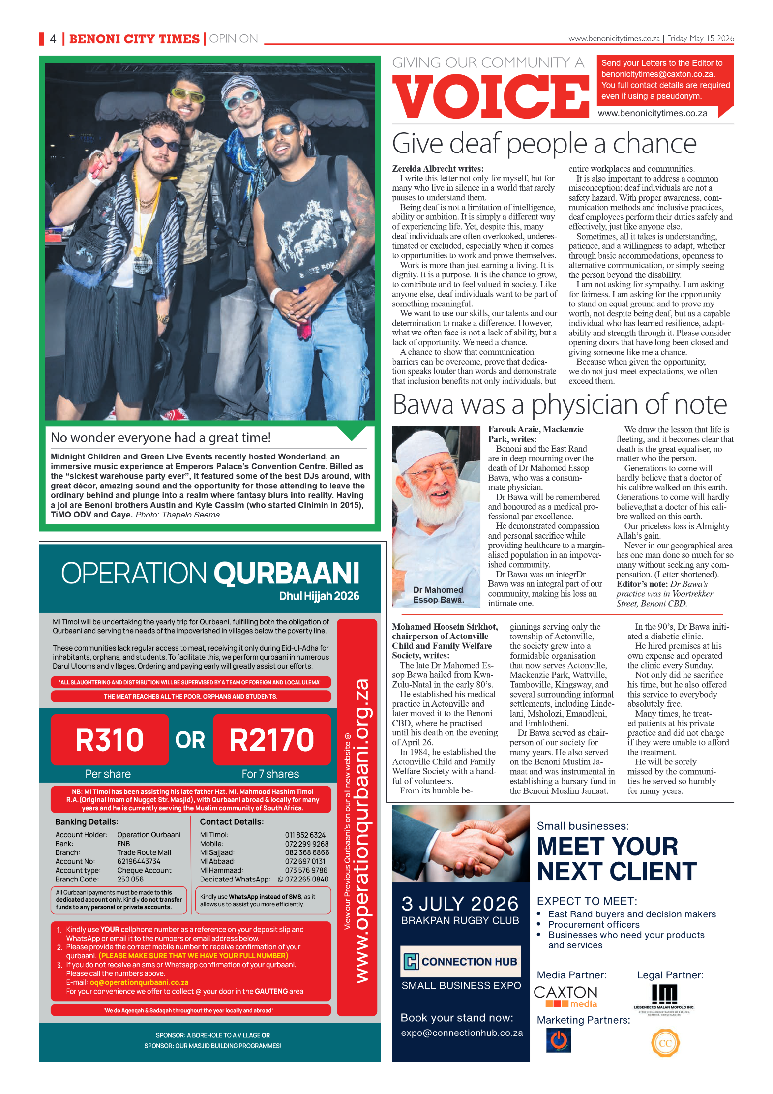Benoni City Times 15 May 2026 page 6