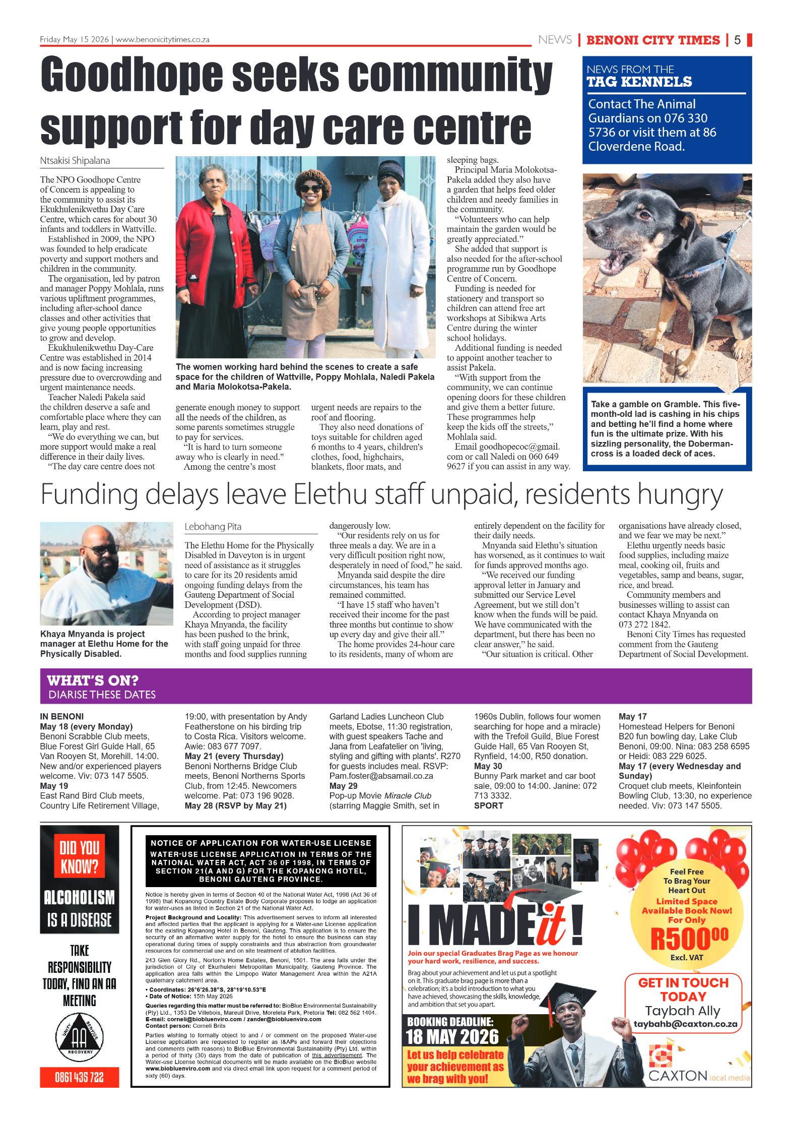 Benoni City Times 15 May 2026 page 7