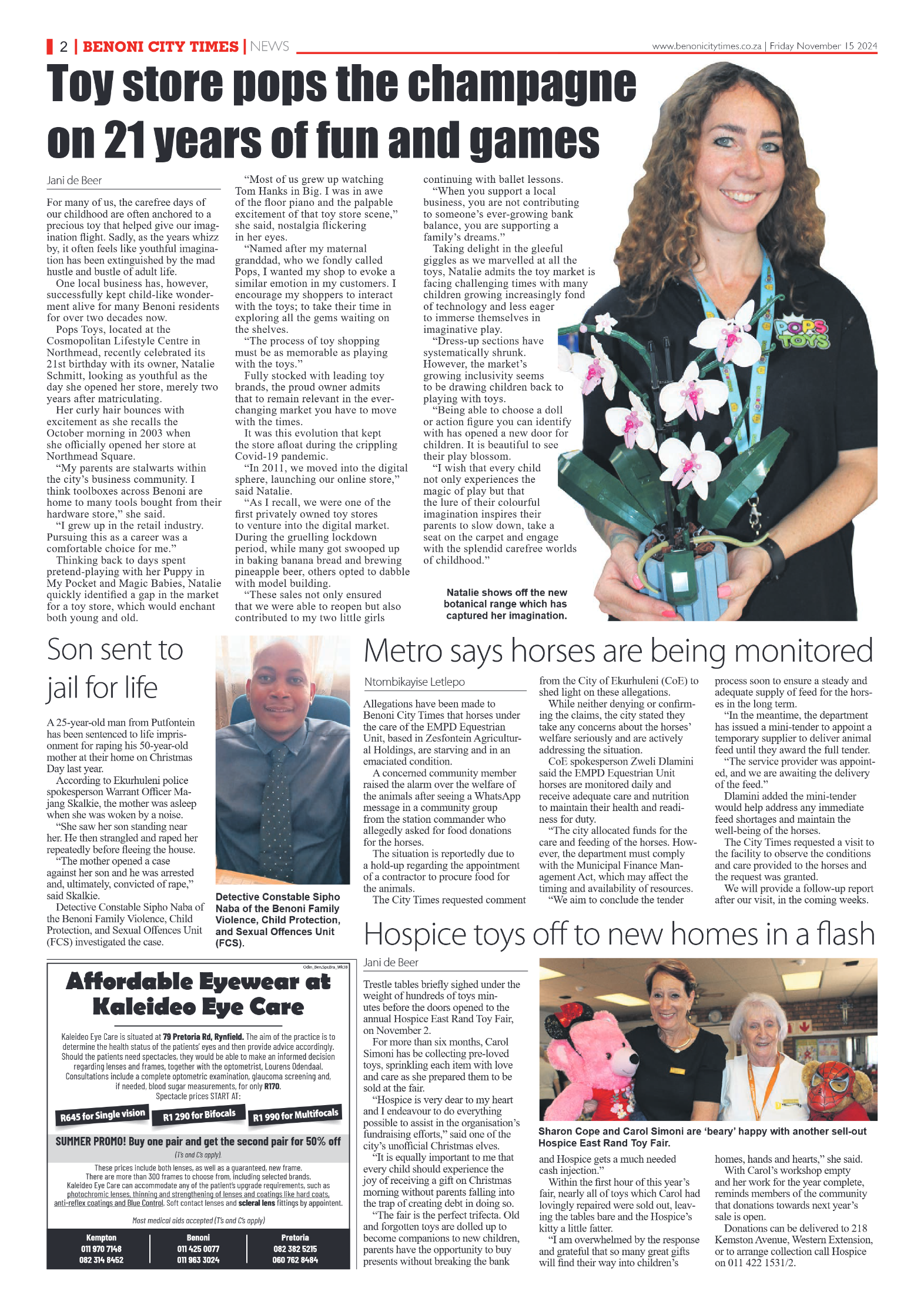 Benoni City Times 15 November 2024 page 2