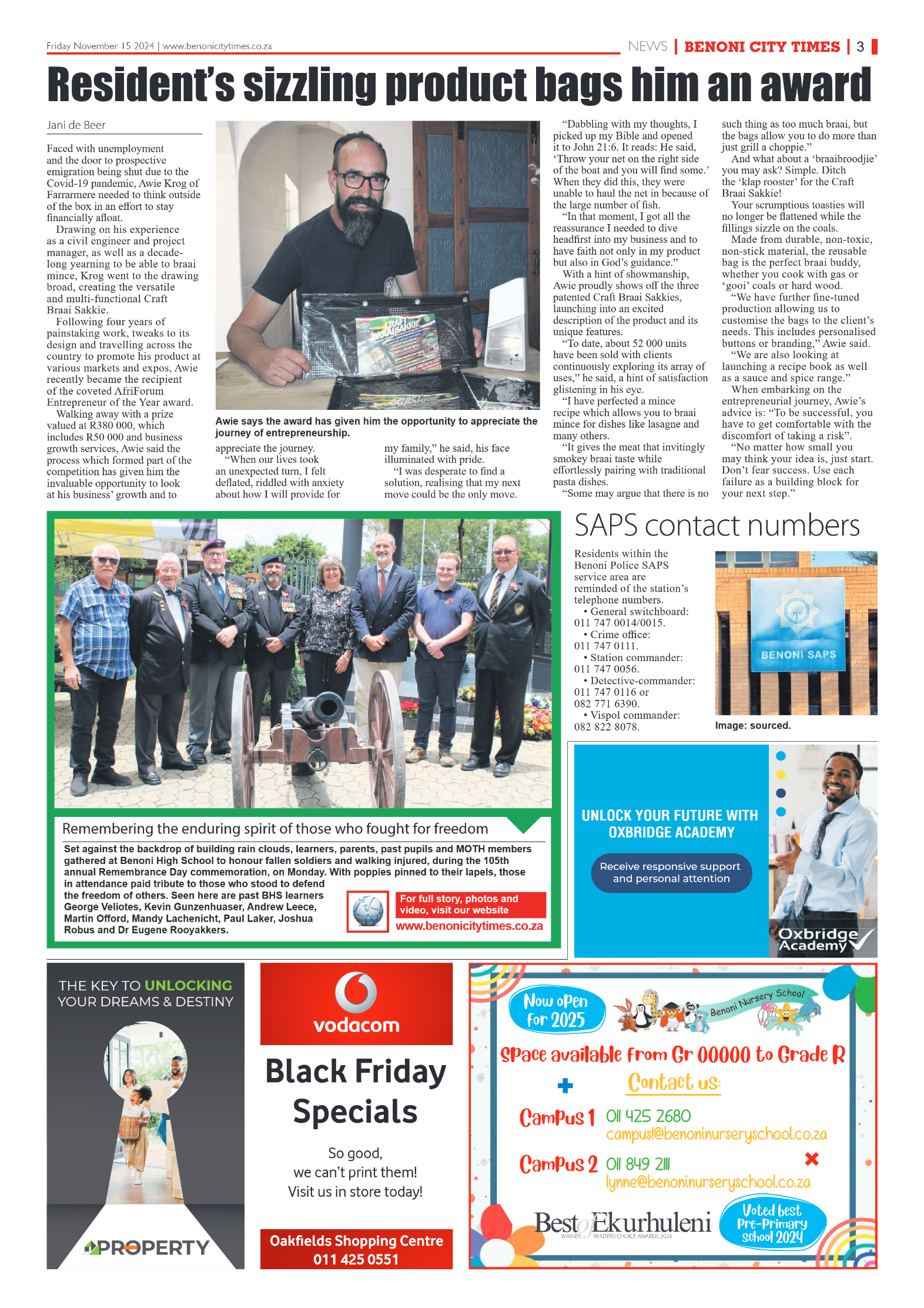 Benoni City Times 15 November 2024 page 3