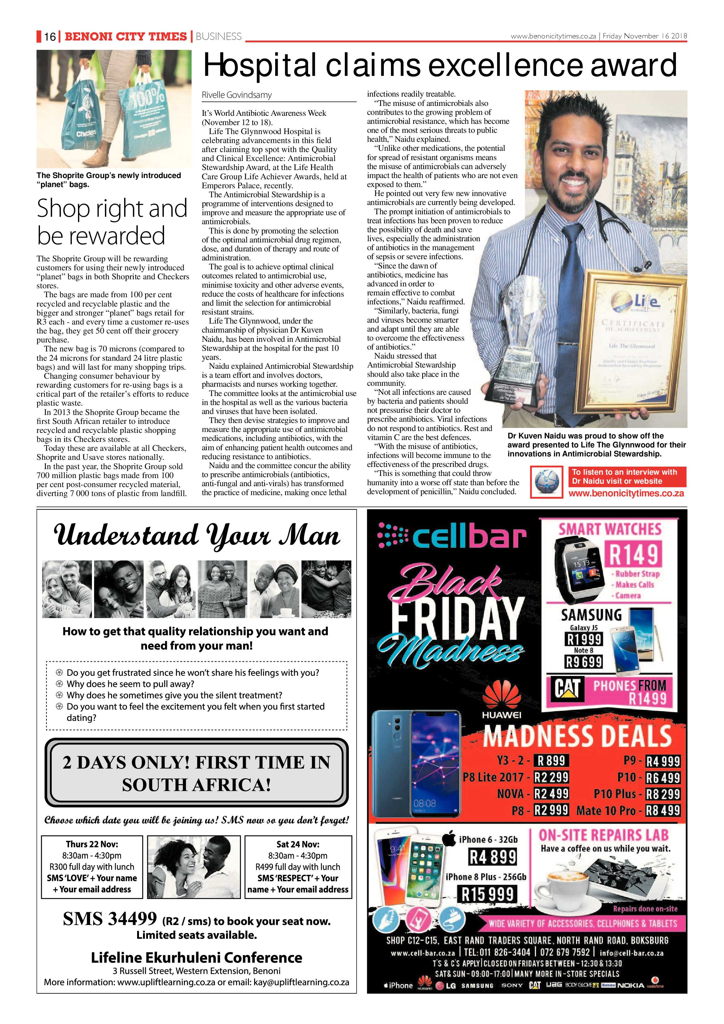Benoni City Times 15 Novemeber 2018 page 16