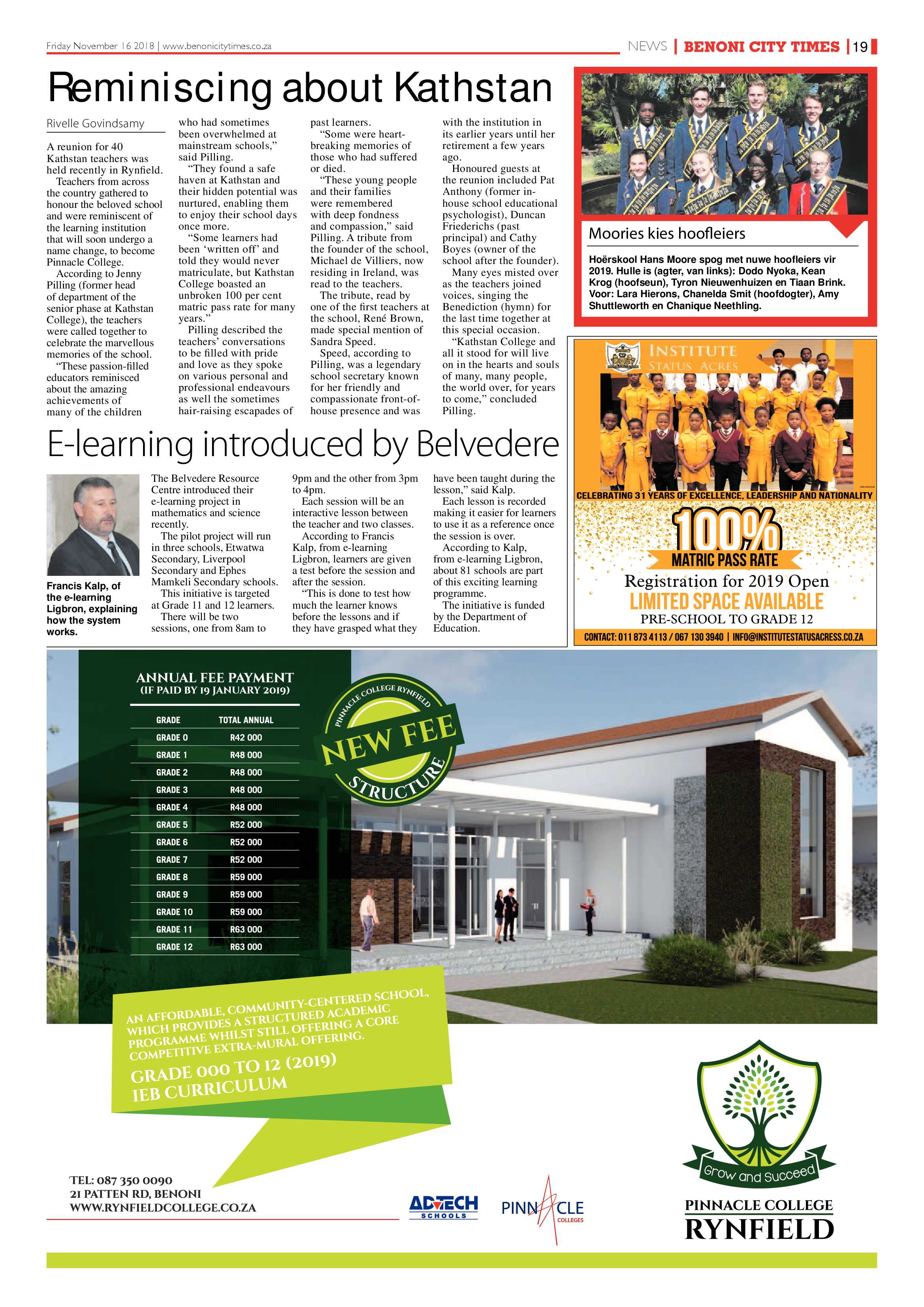 Benoni City Times 15 Novemeber 2018 page 19