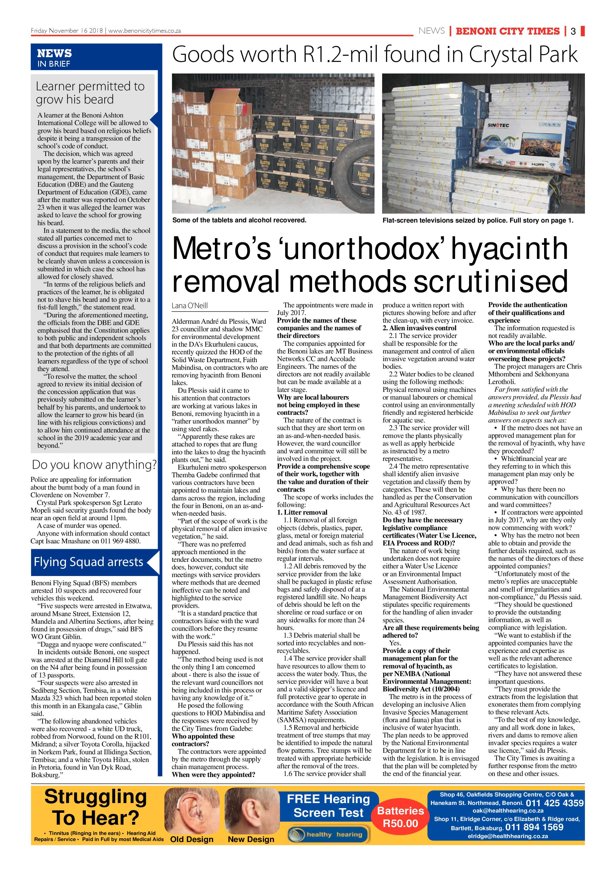 Benoni City Times 15 Novemeber 2018 page 3