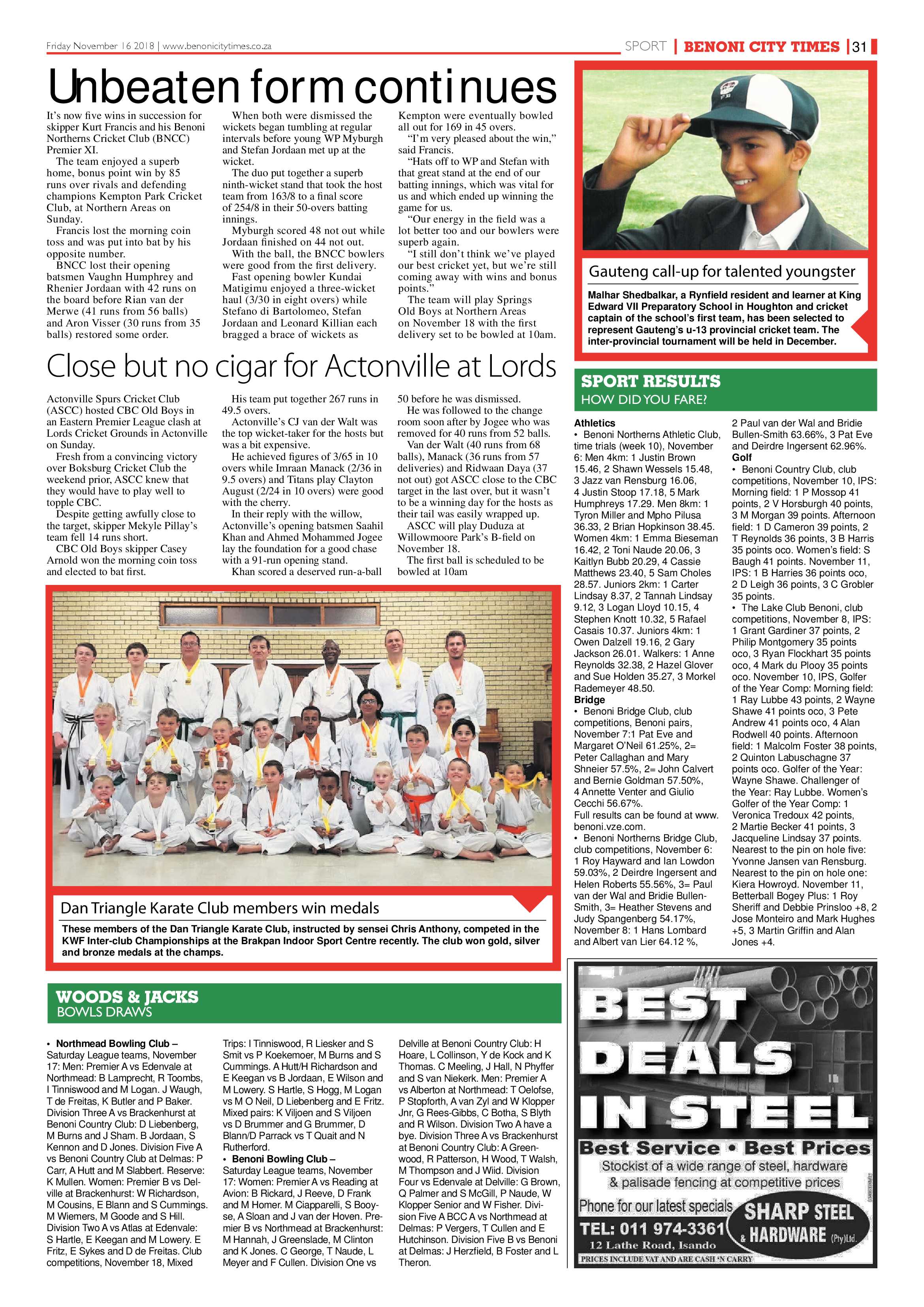Benoni City Times 15 Novemeber 2018 page 31