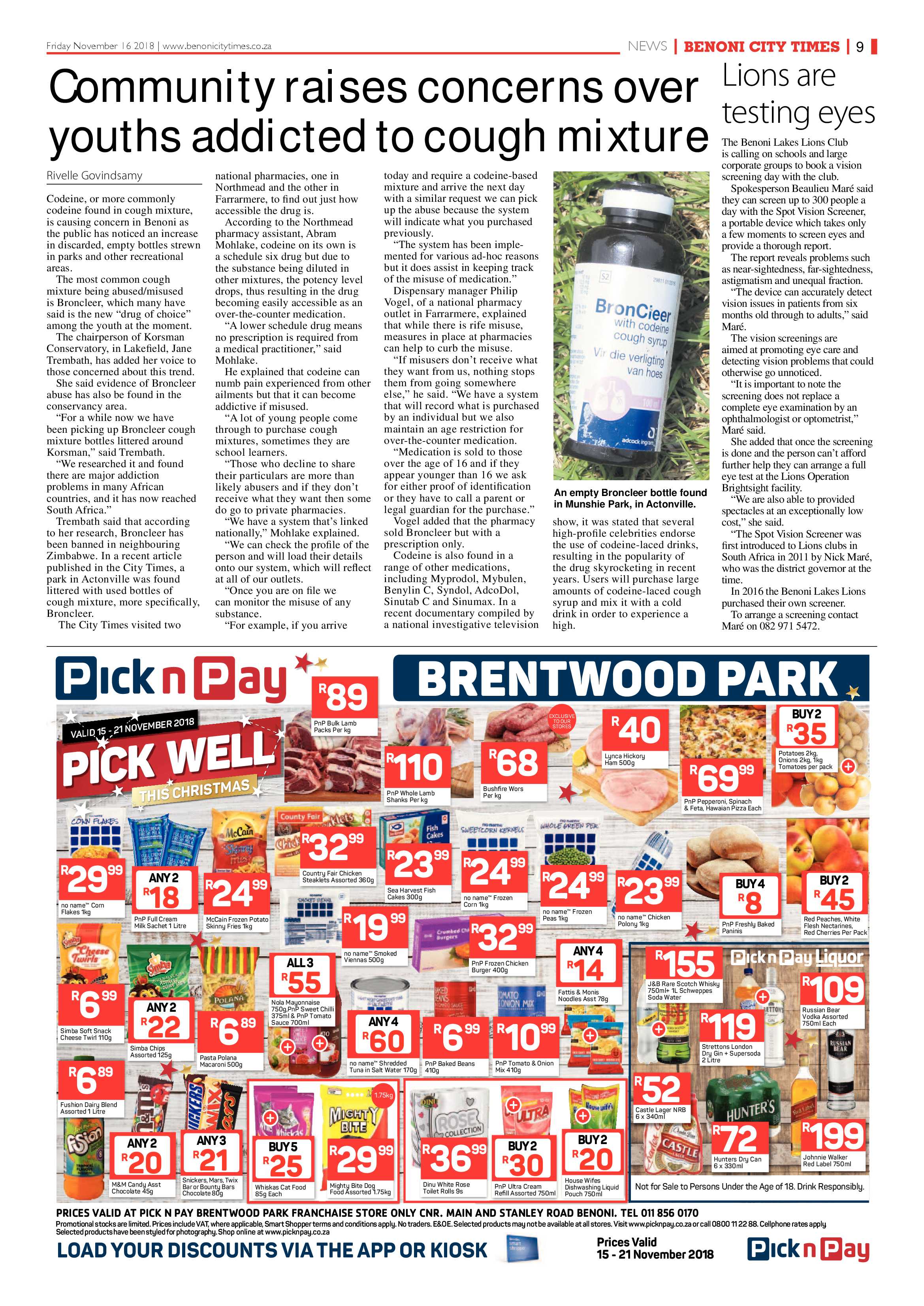 Benoni City Times 15 Novemeber 2018 page 9
