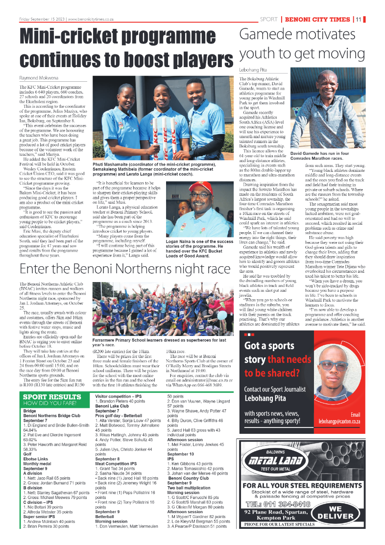Benoni City Times 15 September 2023 page 11