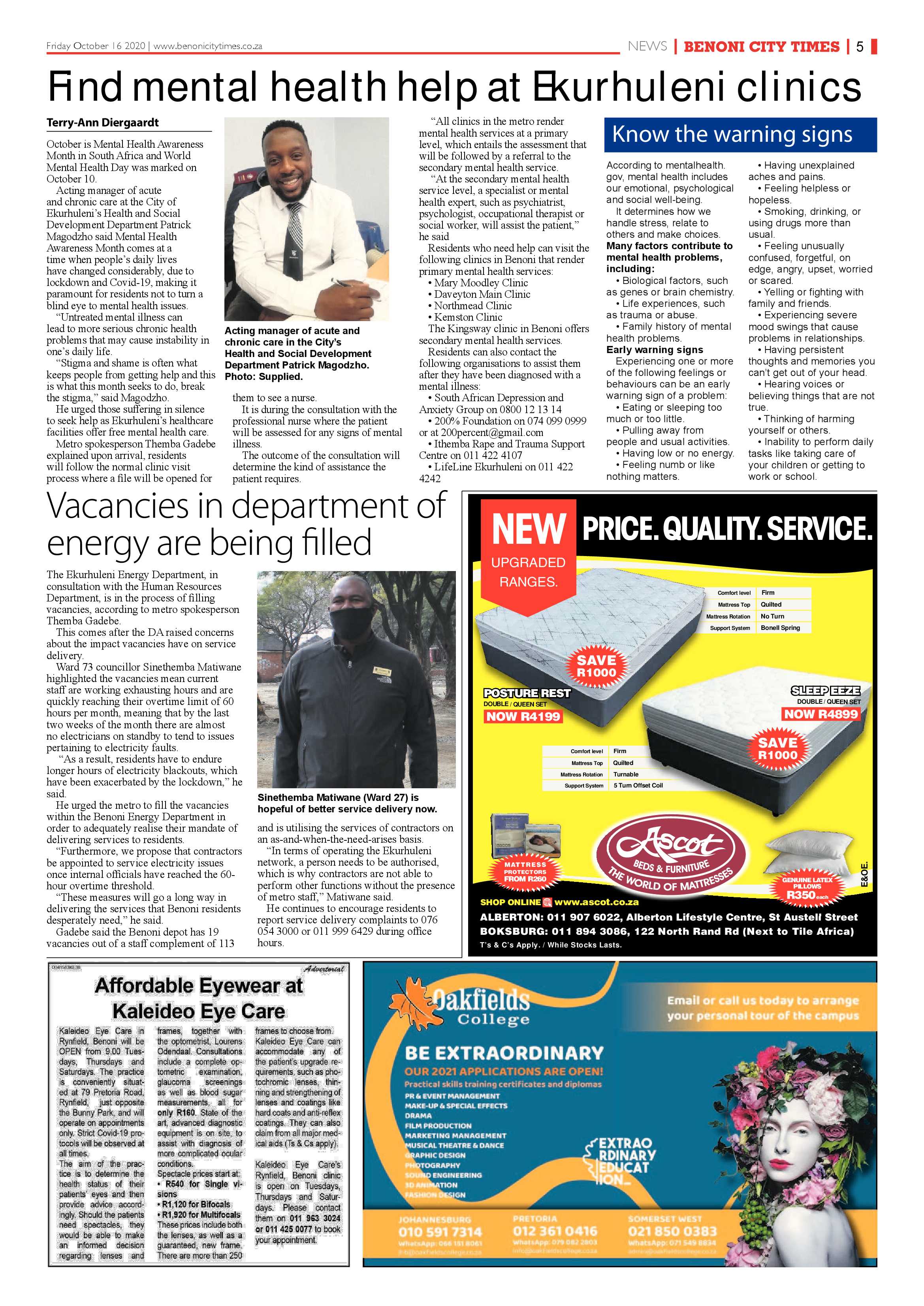 Benoni City Times 15  October 2020 page 5