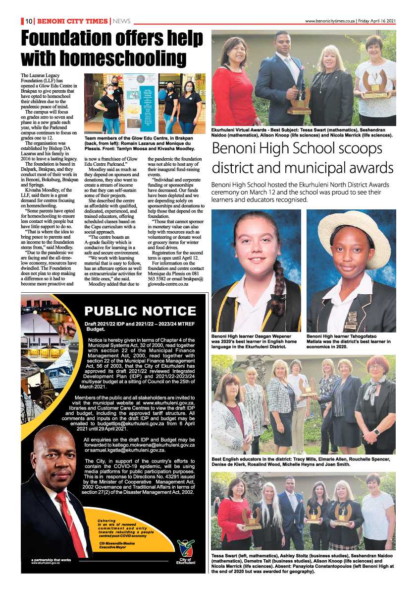 Benoni City Times 16 April 2021 page 10