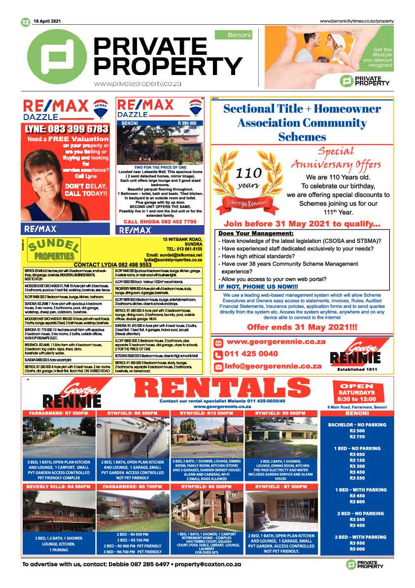 Benoni City Times 16 April 2021 page 12