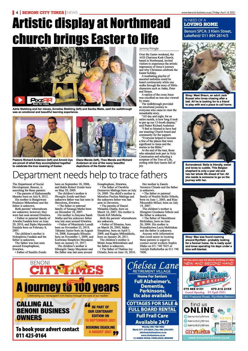 Benoni City Times 16 April 2021 page 4