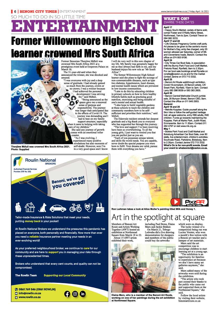 Benoni City Times 16 April 2021 page 6