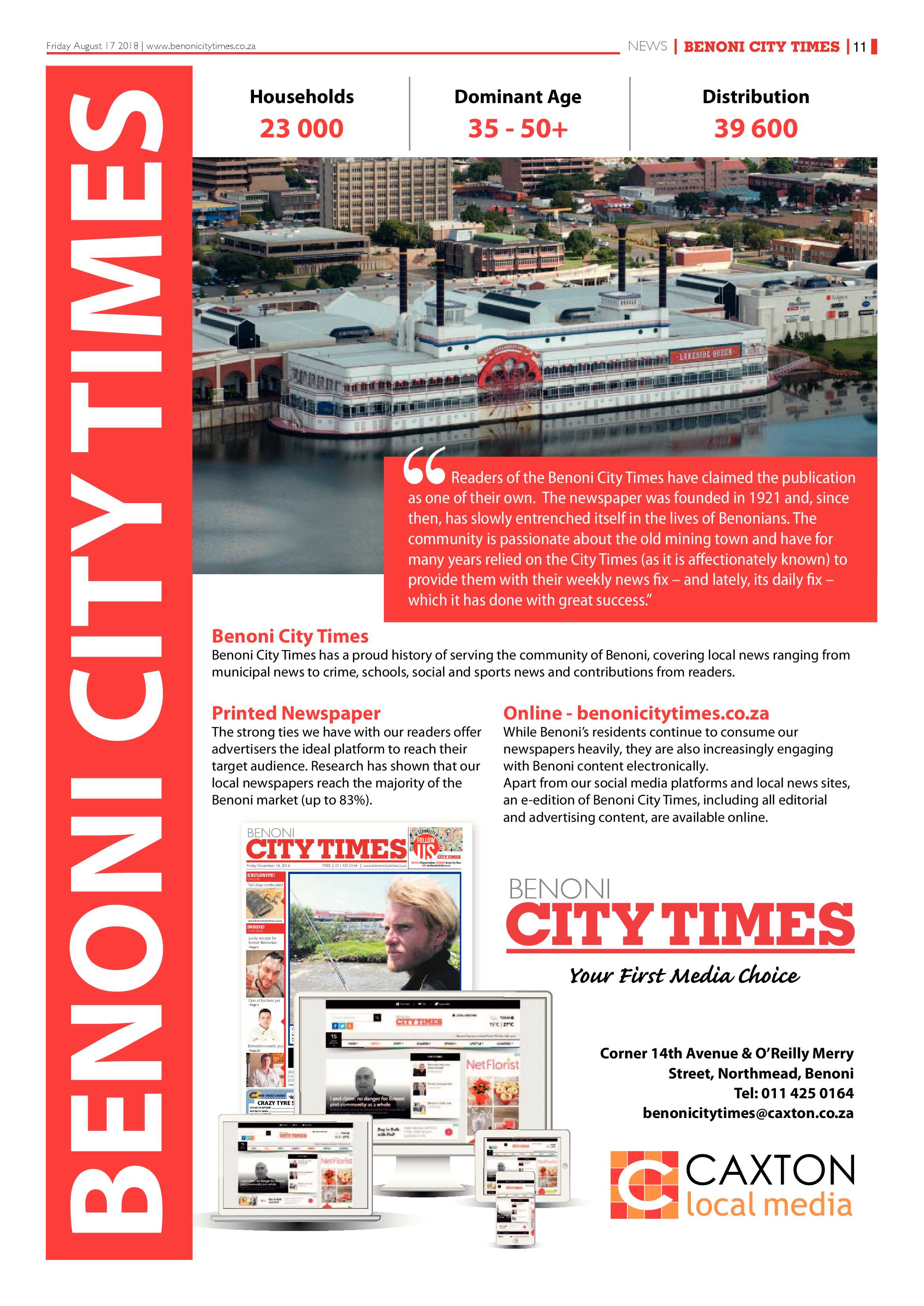 Benoni City Times 16 August 2018 page 11