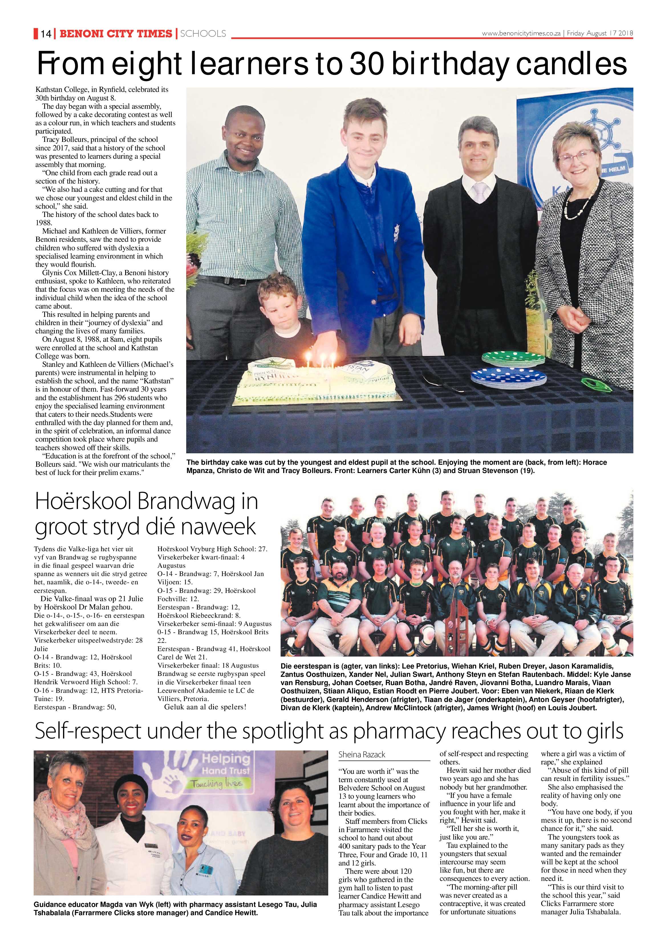 Benoni City Times 16 August 2018 page 14