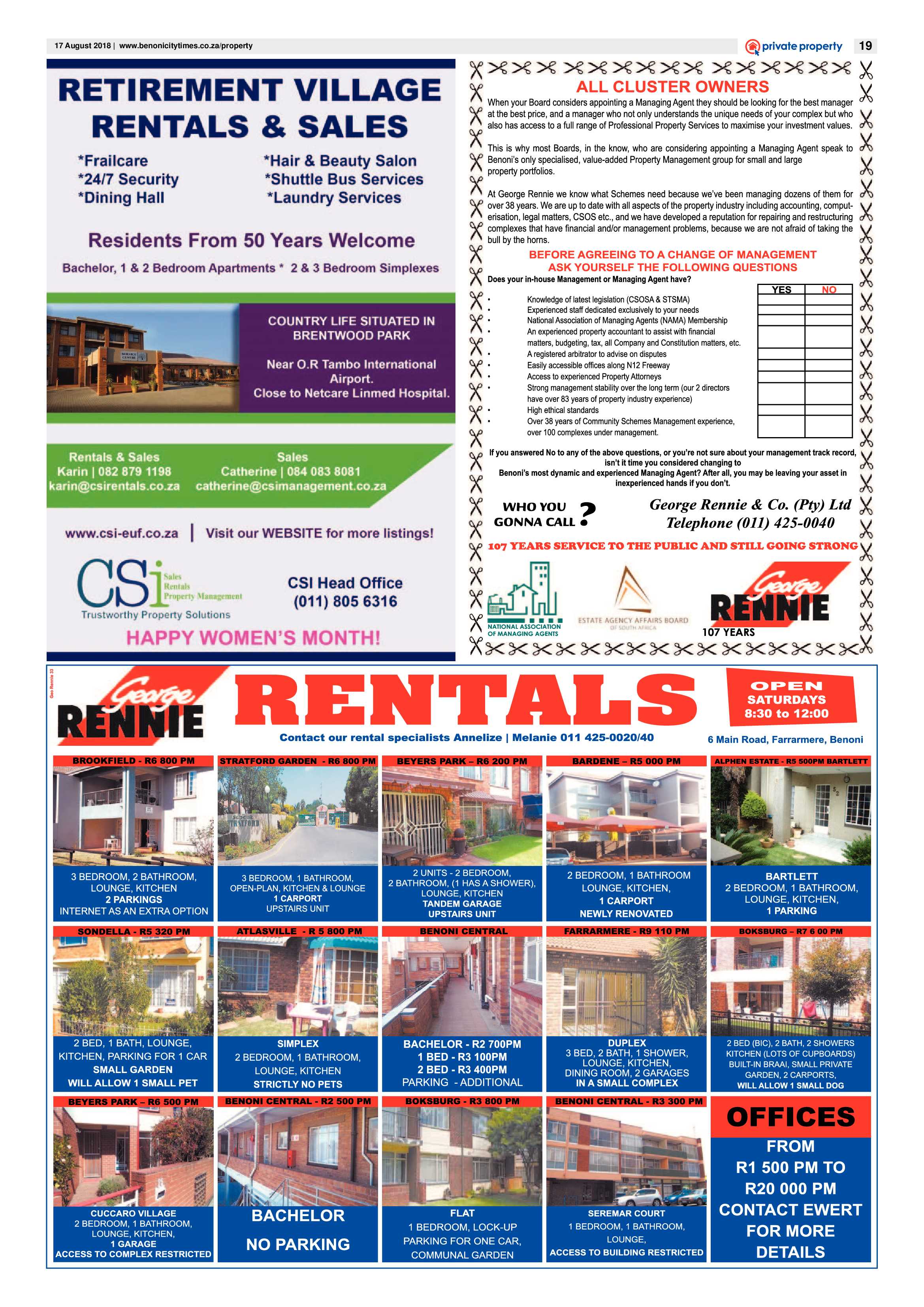 Benoni City Times 16 August 2018 page 19