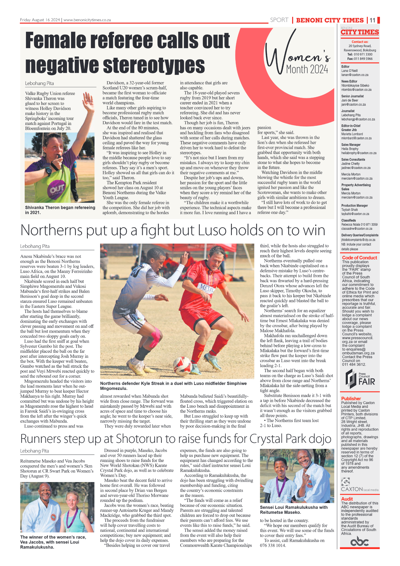 Benoni City Times 16 August 2024 page 11