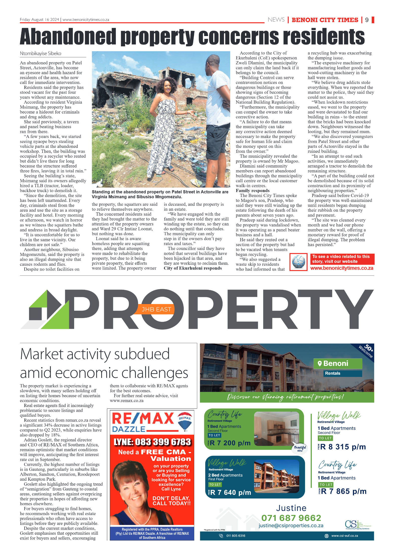 Benoni City Times 16 August 2024 page 9