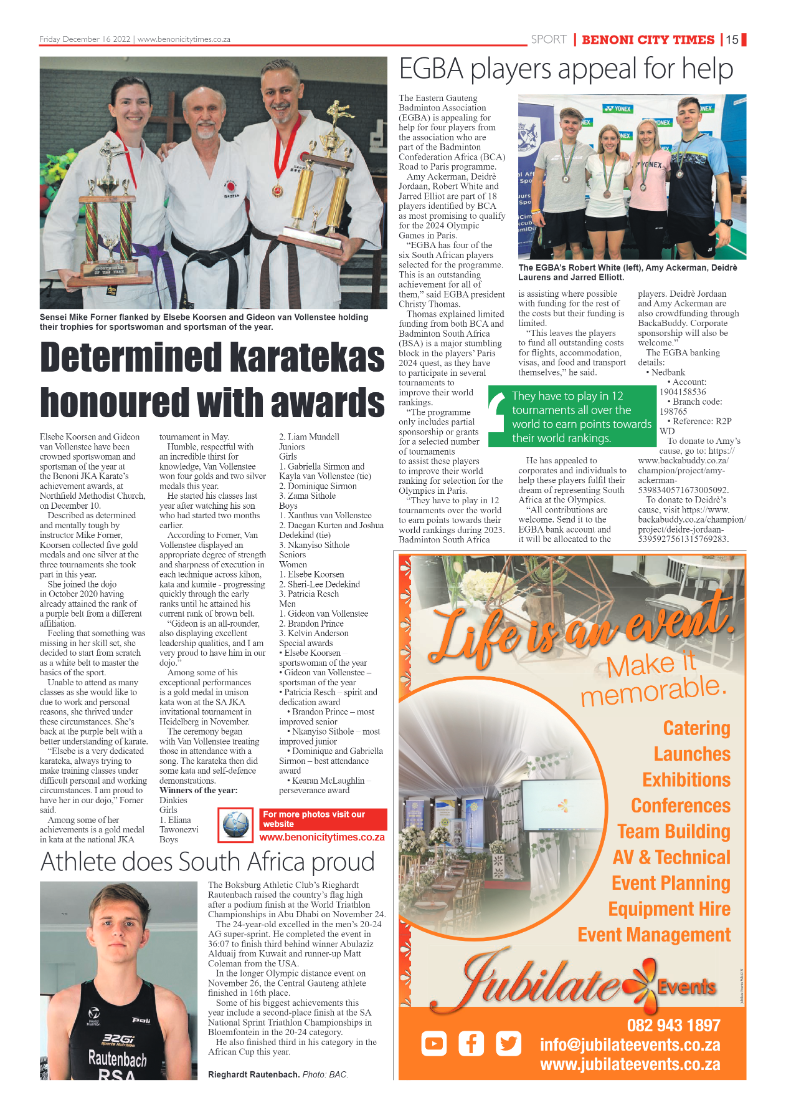 Benoni City Times 16 Dec 2022 page 15