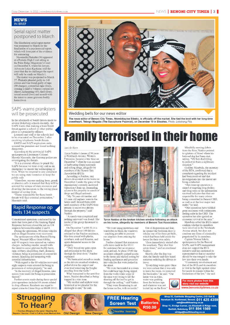 Benoni City Times 16 Dec 2022 page 3