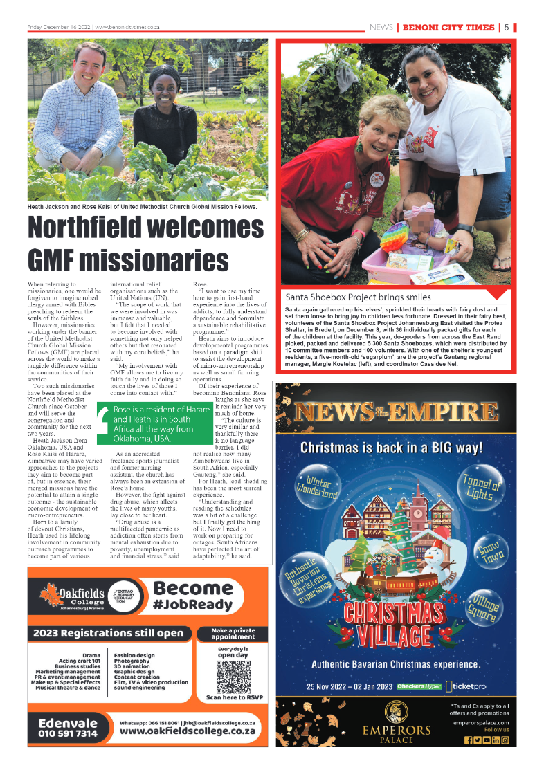 Benoni City Times 16 Dec 2022 page 5