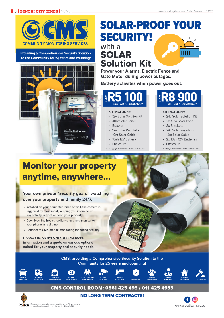 Benoni City Times 16 Dec 2022 page 8