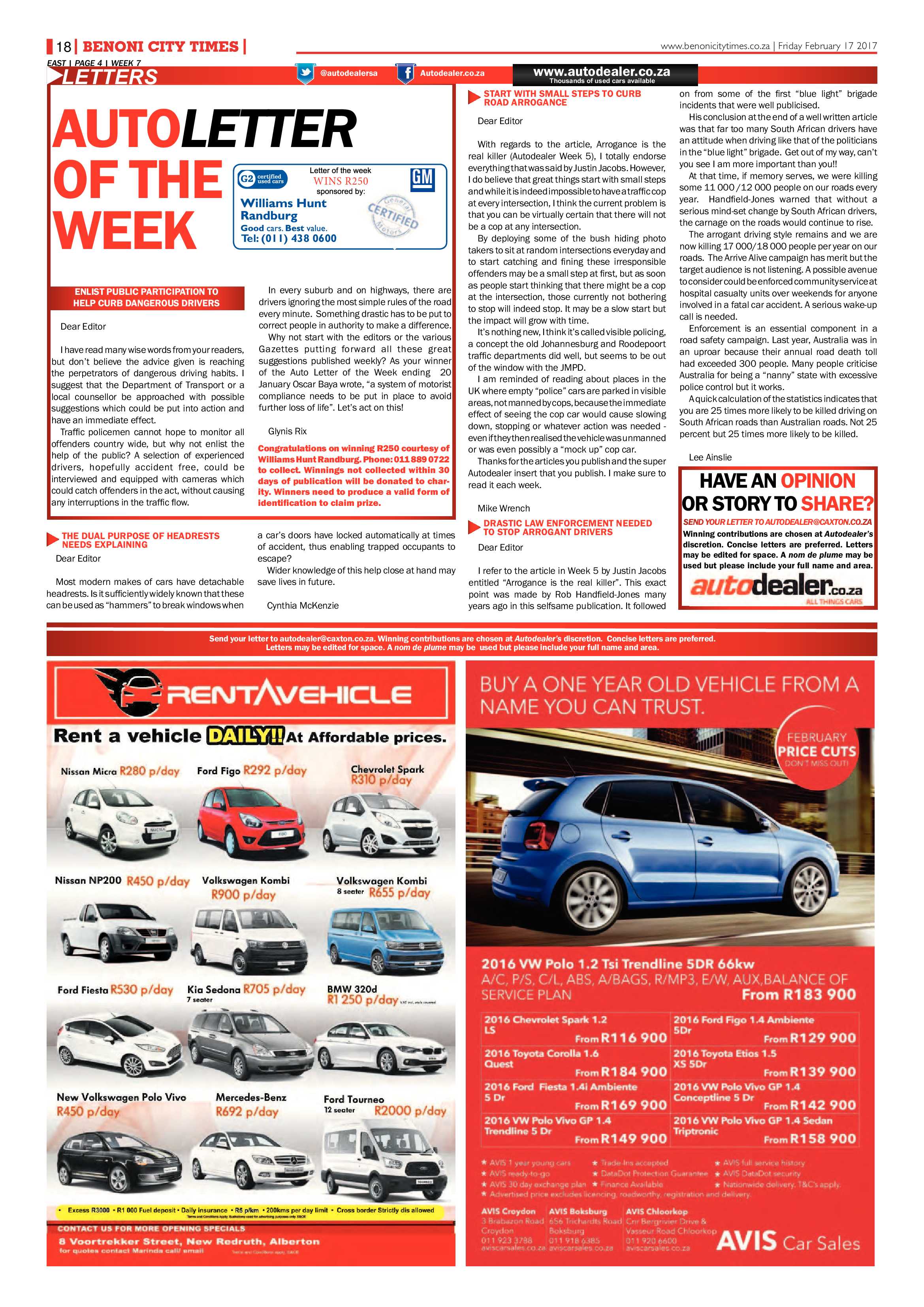Benoni City Times 16 February 2017 page 18