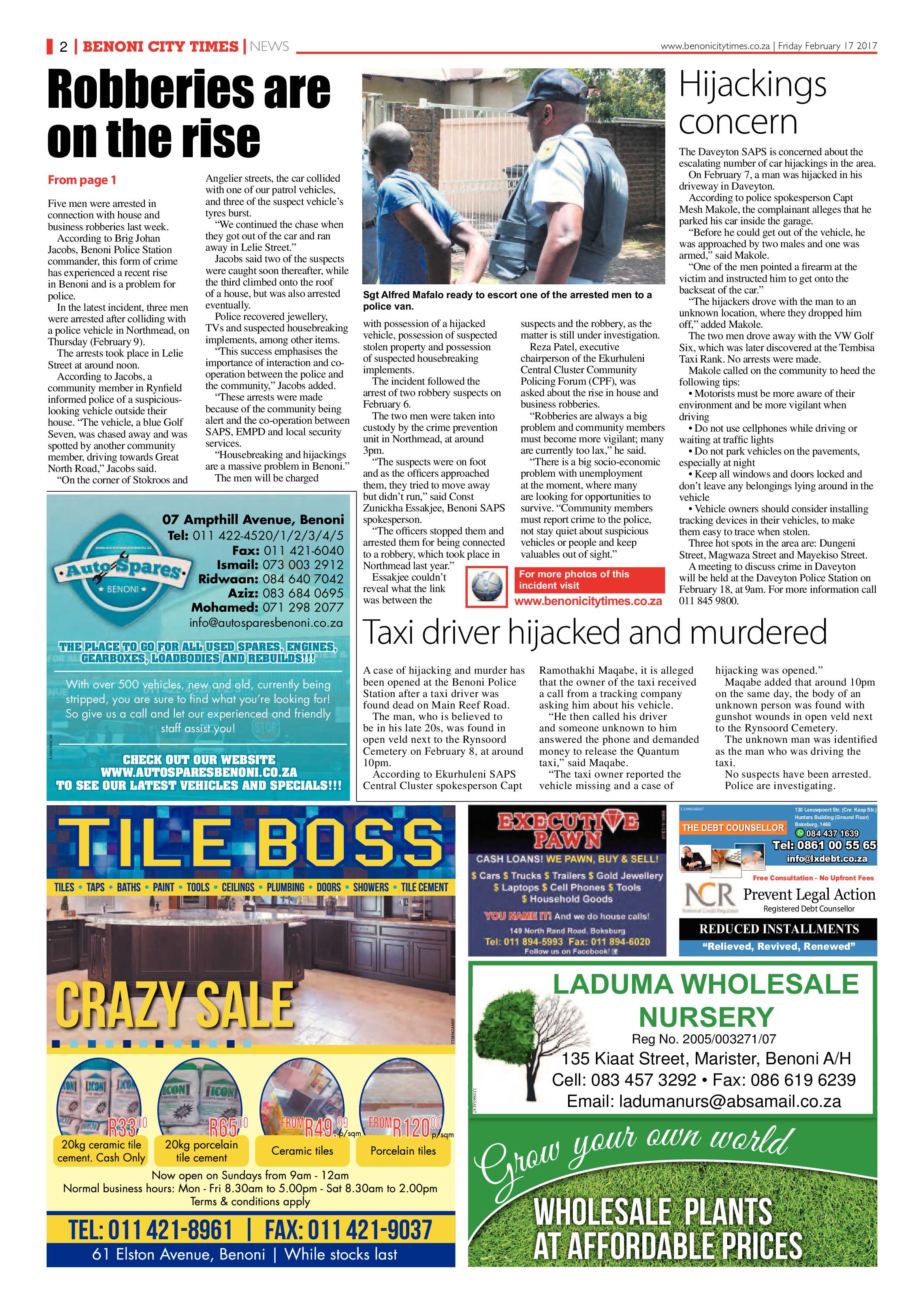 Benoni City Times 16 February 2017 page 2