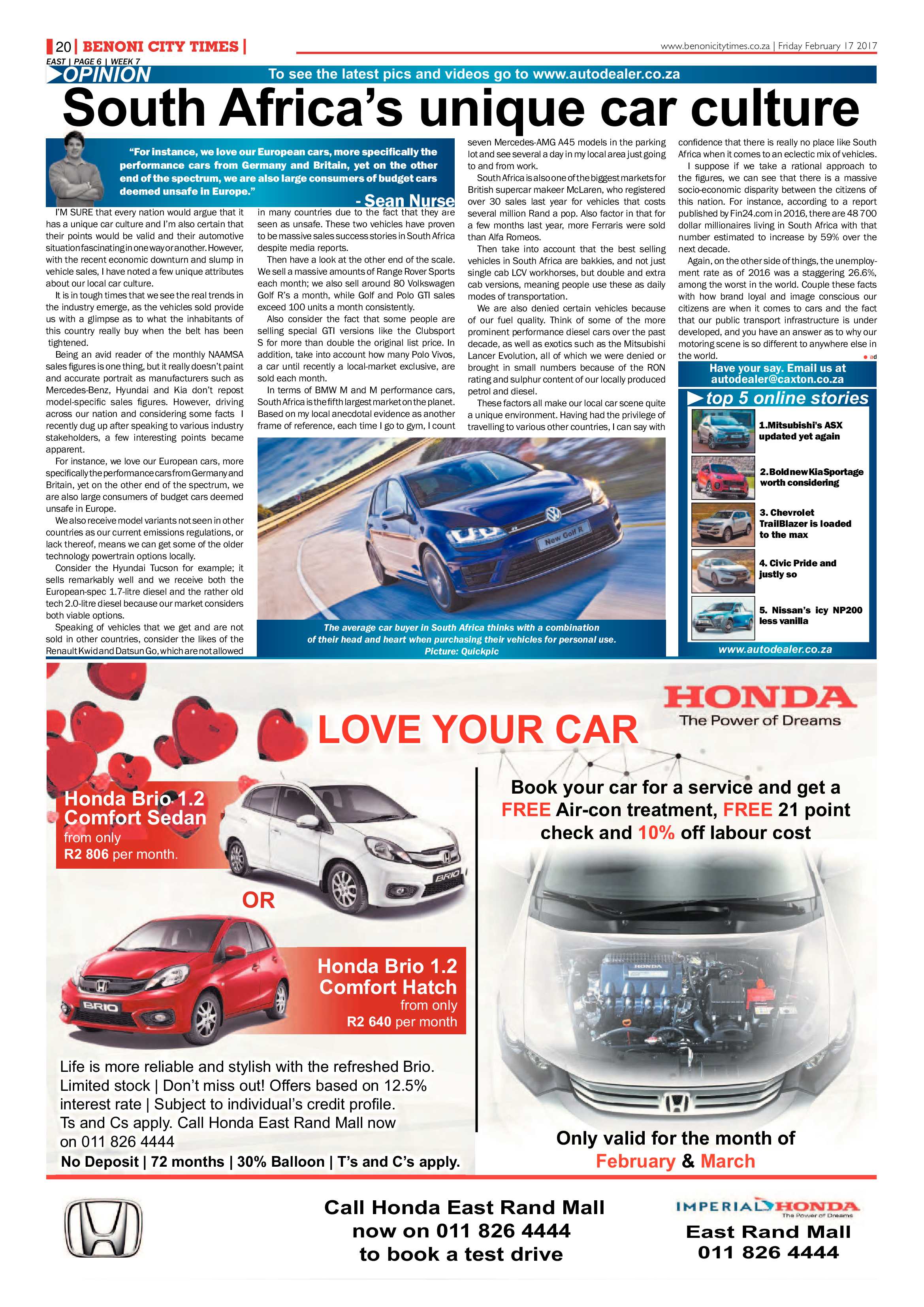 Benoni City Times 16 February 2017 page 20