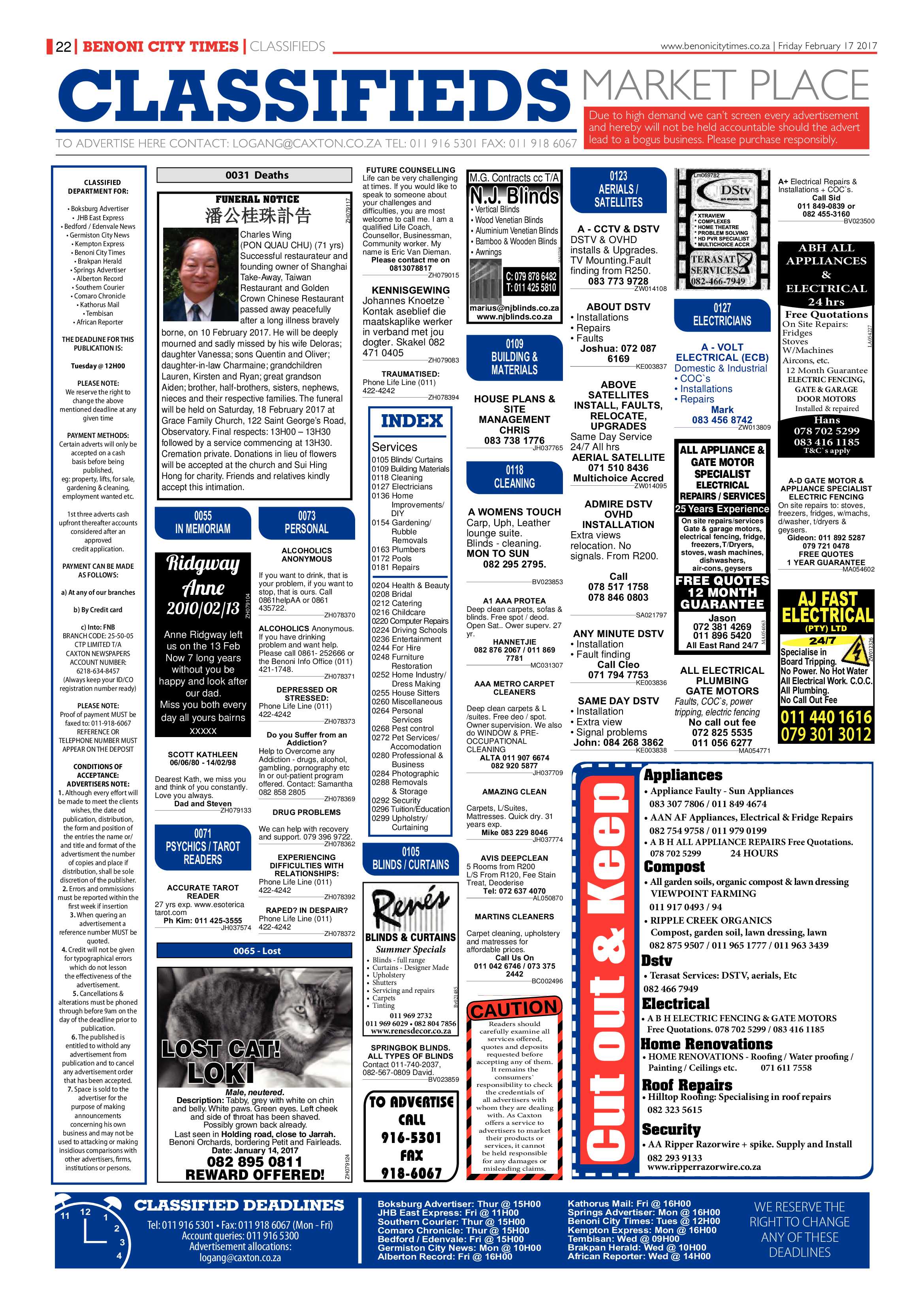 Benoni City Times 16 February 2017 page 22